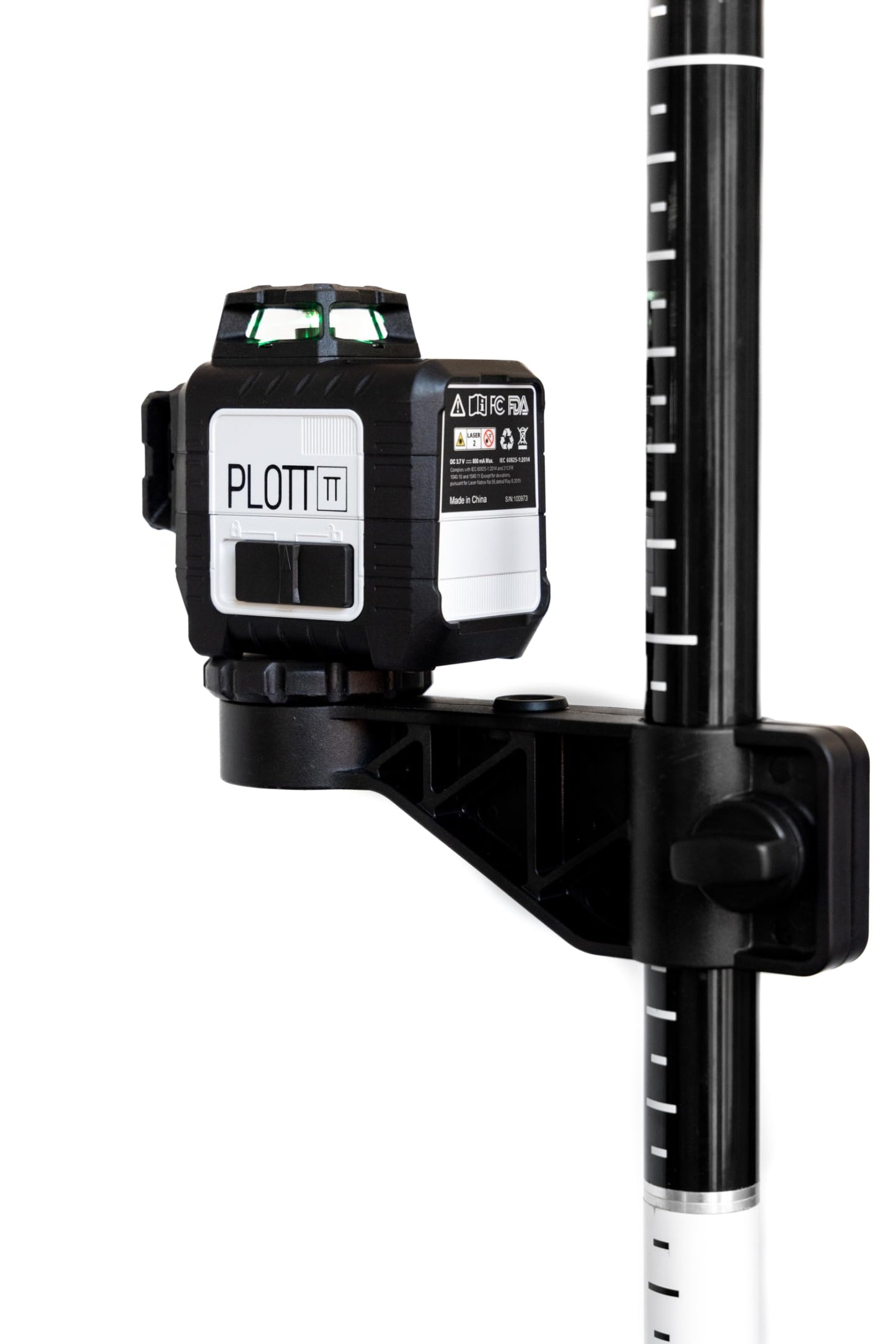 Plott 12-Foot Modular Laser Pole – Lightweight Aluminum, Extendable to 13.5 Feet, with Bubble Level & Carrying Bag – PLP12