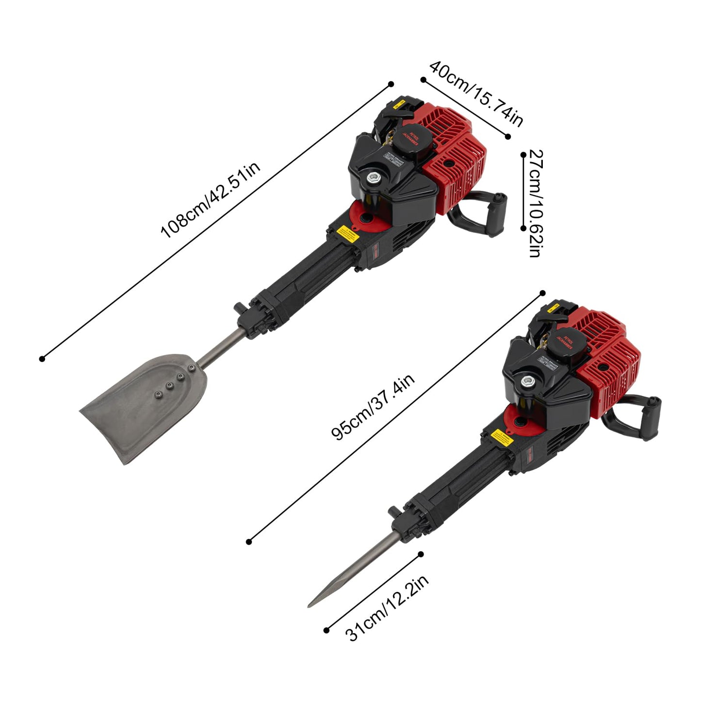 52CC Petrol Gas Powered Portable Excavator, 1900W Portable Tree Excavator Portable Garden Farm Shovel Digging Machine Heavy Duty Handheld Excavator for Garden Farm Tree Planting Lawn Planting