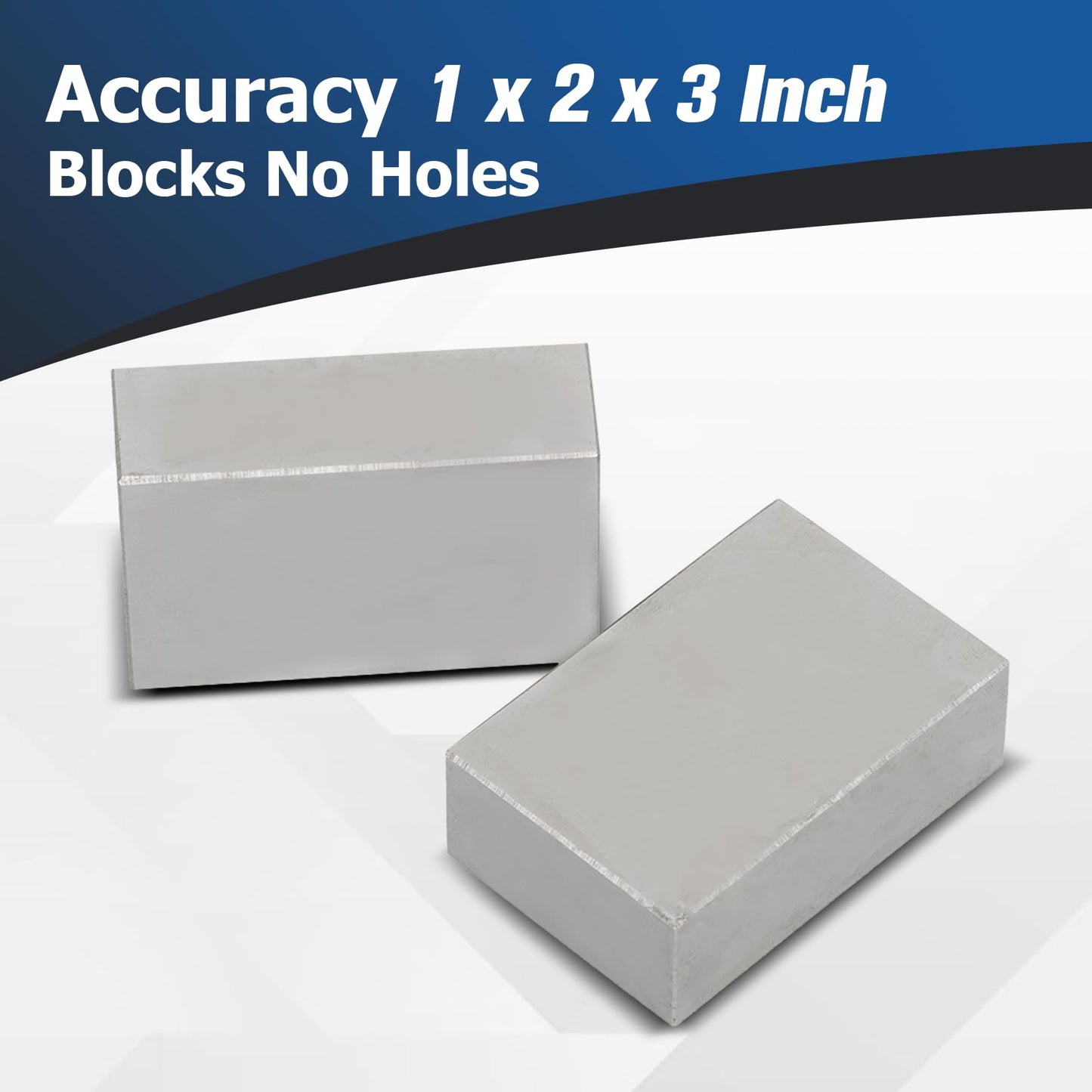 WFLNHB 1 x 2 x 3 Inch Blocks No Holes Matched Pair Hardened Steel Plain (1"x2"x3") 123 Set Accuracy Machinist Milling