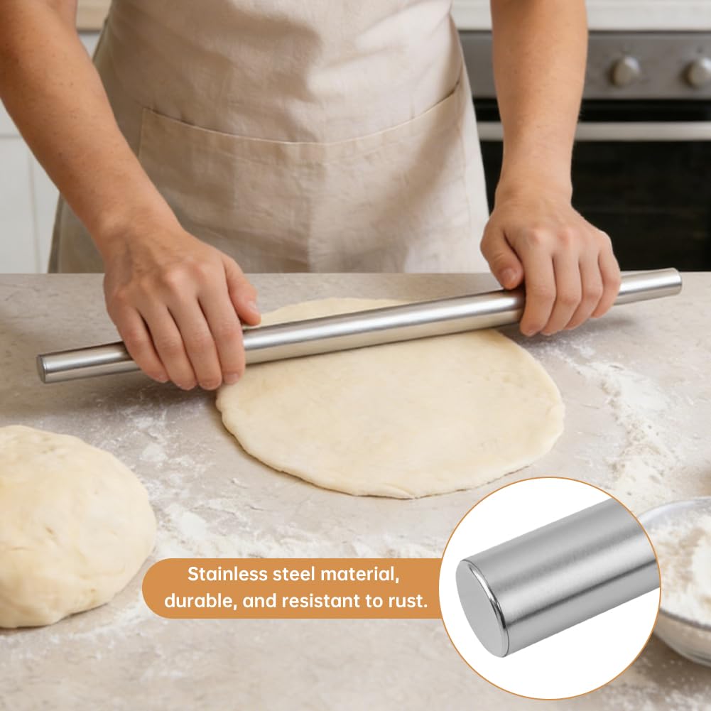 Zorivane 8Pcs Dumpling Maker Set, Stainless Steel Empanada Maker Press with Rolling Pin and Stuffing Scoop, Dough Cutter Dumpling Mold for Ravioli Pierogi Calzone, 3 Sizes