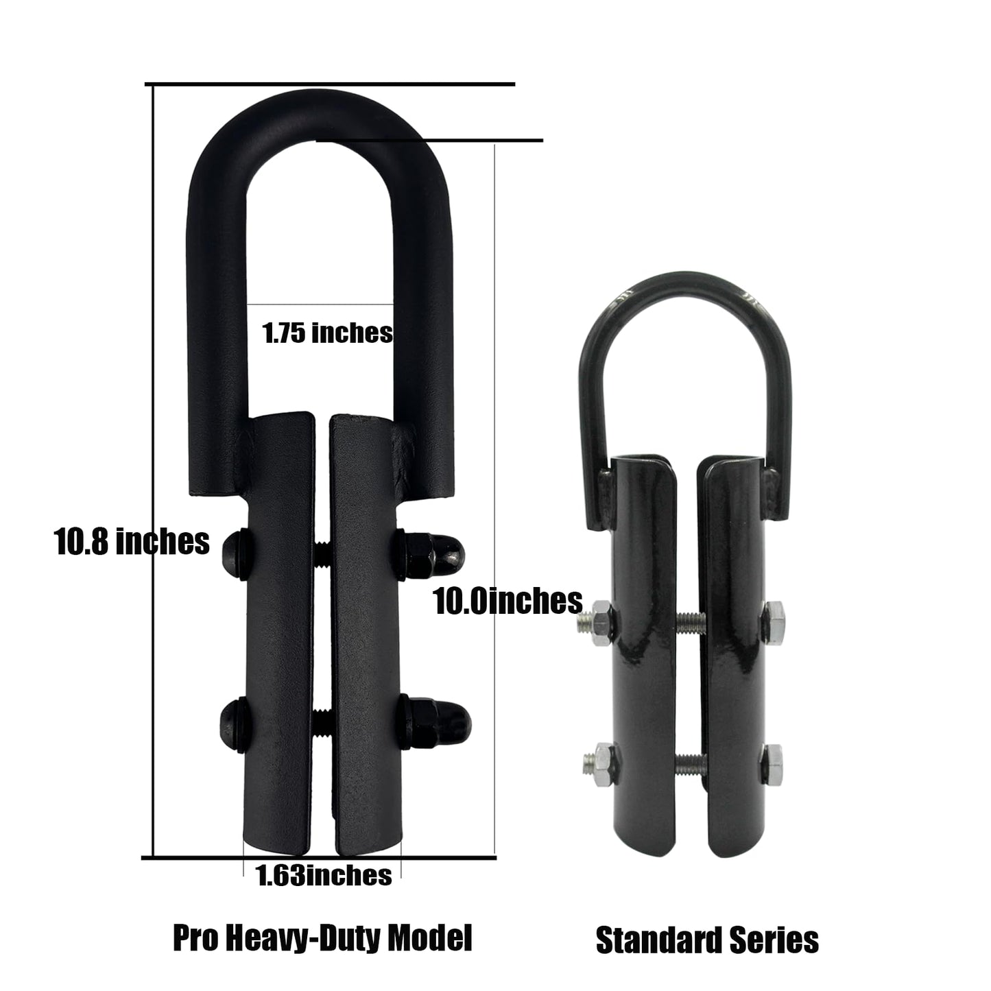 Forellfit Climbing Rope Clamp -Upgraded 2.4 lbs Solid Steel - 3X Heavier Heavy Duty Metal End Cap for 1" - 1.5" Rope, Anchor Hook for Gym Strength Training, Deck Railing & DIY Projects 600lbs Capacity
