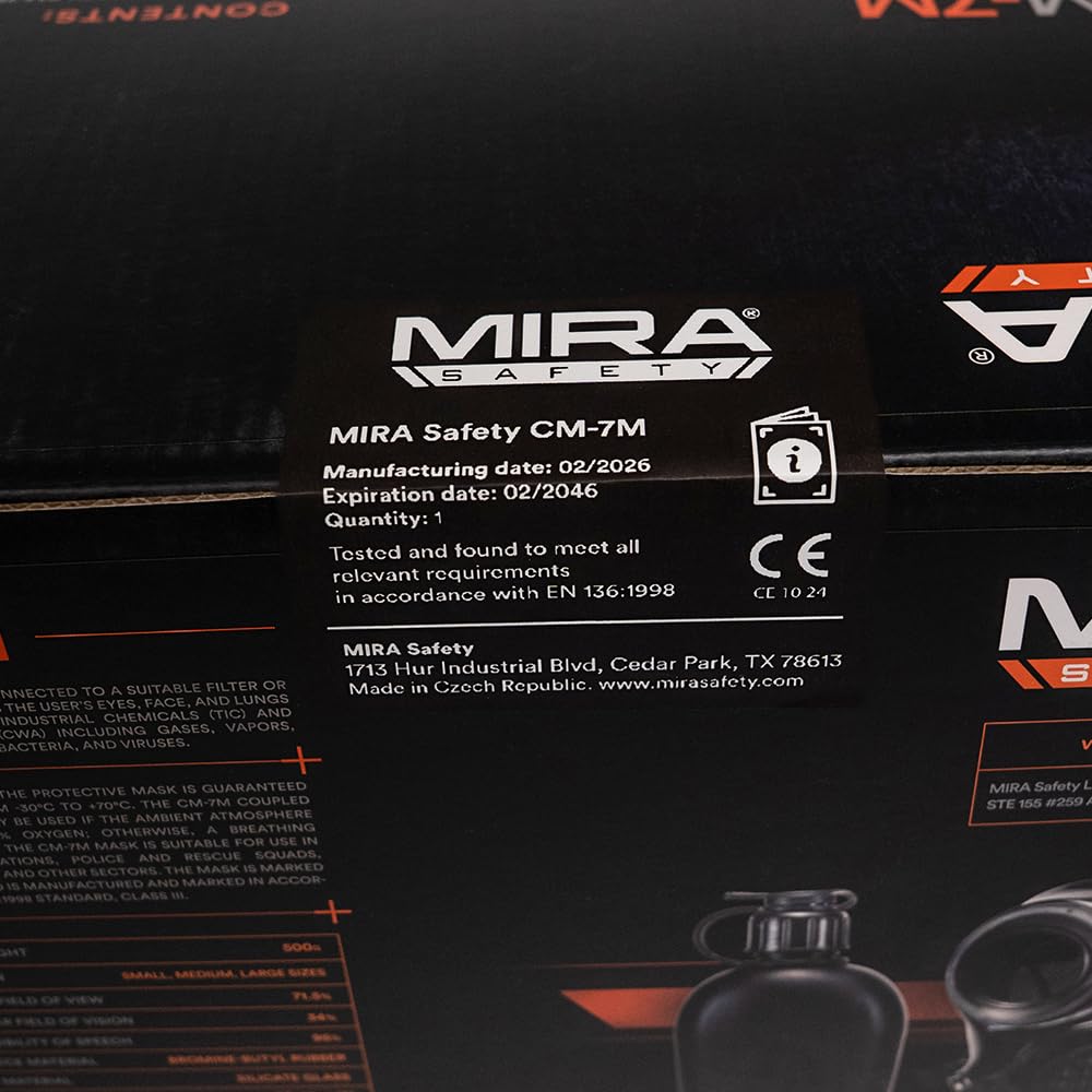 MIRA Safety CBRN Full Face Reusable Respirator-Mask Gas Mask (CM-7M Mask WITH Drinking System)