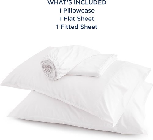 Bedsure Cooling Sheets - Twin Size, Breathable Rayon from Bamboo, Soft & Silky White Bedding for Hot Sleepers
