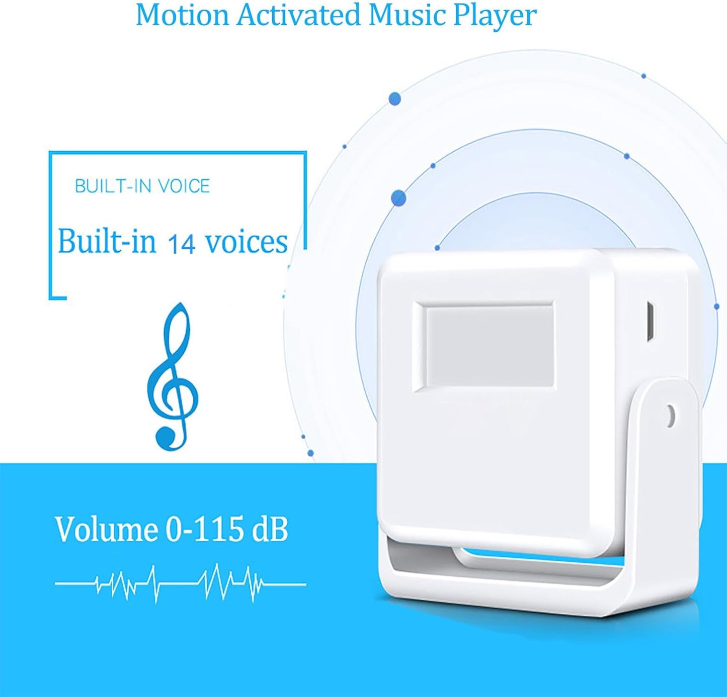 Motion Activated Voice Player - Changeable Voice Vcontent,PIR Infrared Motion Sensor Motion Activated Voice Player