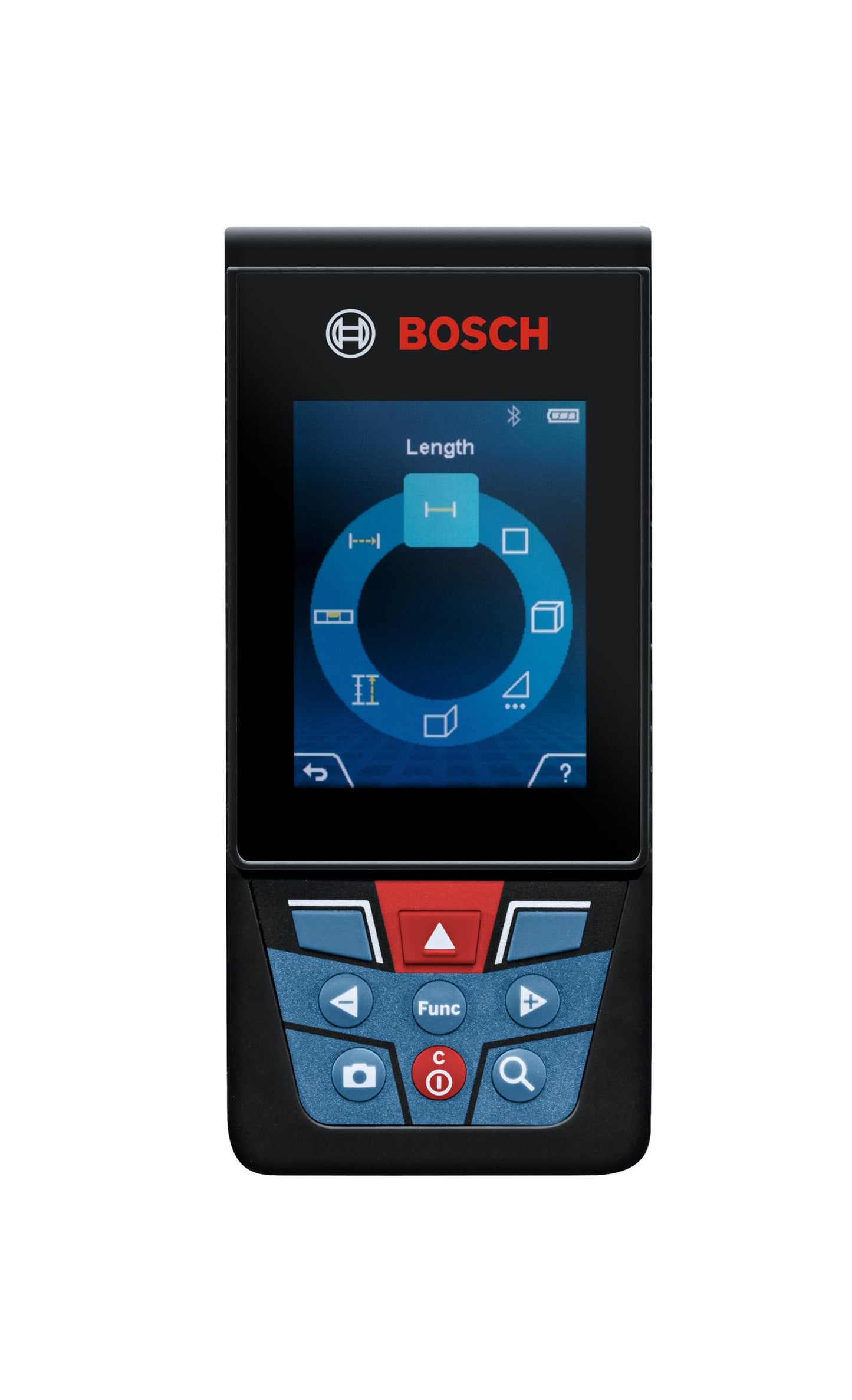 BOSCH GLM400CL 400 Ft Blaze Outdoor Connected Laser Measure, Includes 1.0 Ah 3.7V Lithium-Ion Battery & Charger, Micro USB Cable, Hand Strap, & Pouch