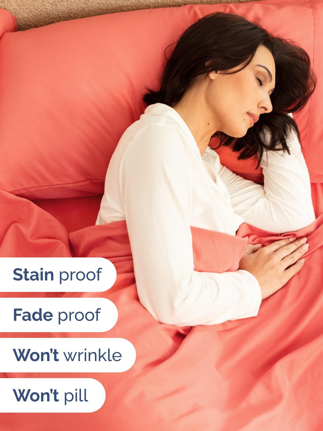 Skiennix Extra Deep Twin Sheet Set - 4 Piece Breathable Cooling Sheets - Luxury Coral Bedding for All Ages