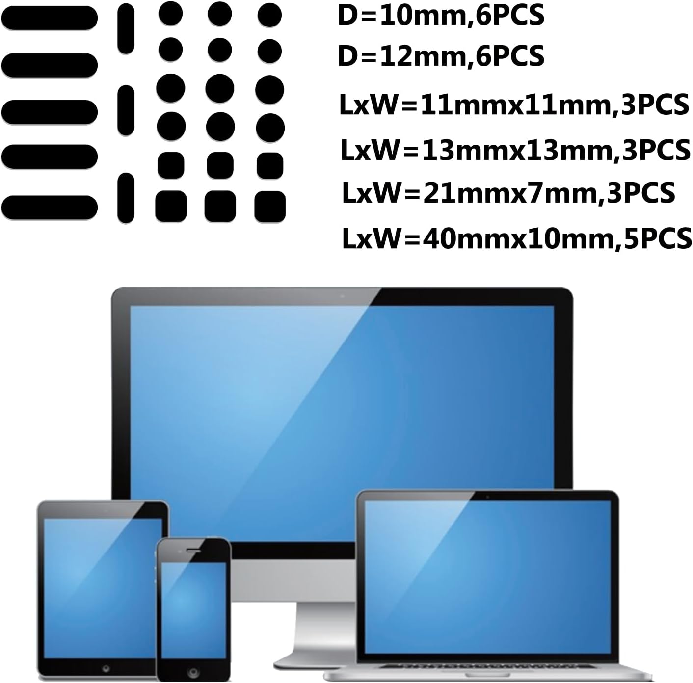 APeiSi 26 Universal Webcam Covers - Privacy Protection Accessory, No Residue Application, Safe Screen Closure