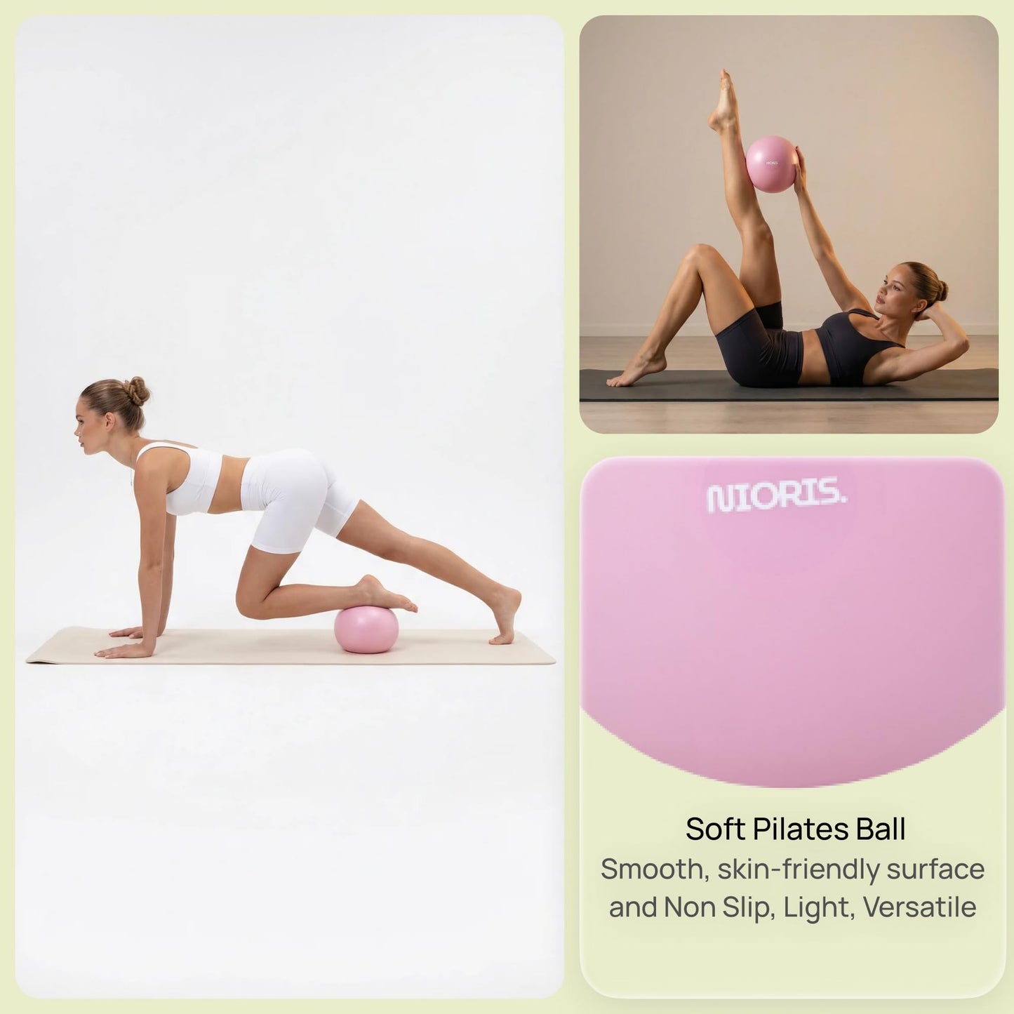 Nioris Essential Pilates Equipment Kit – Complete Home Workout Set with Pilates Ring, Pilates Ball, Resistance Bands, Ankle Weights, Sliding Discs & Grip Socks – Guided Full Body Workout Video