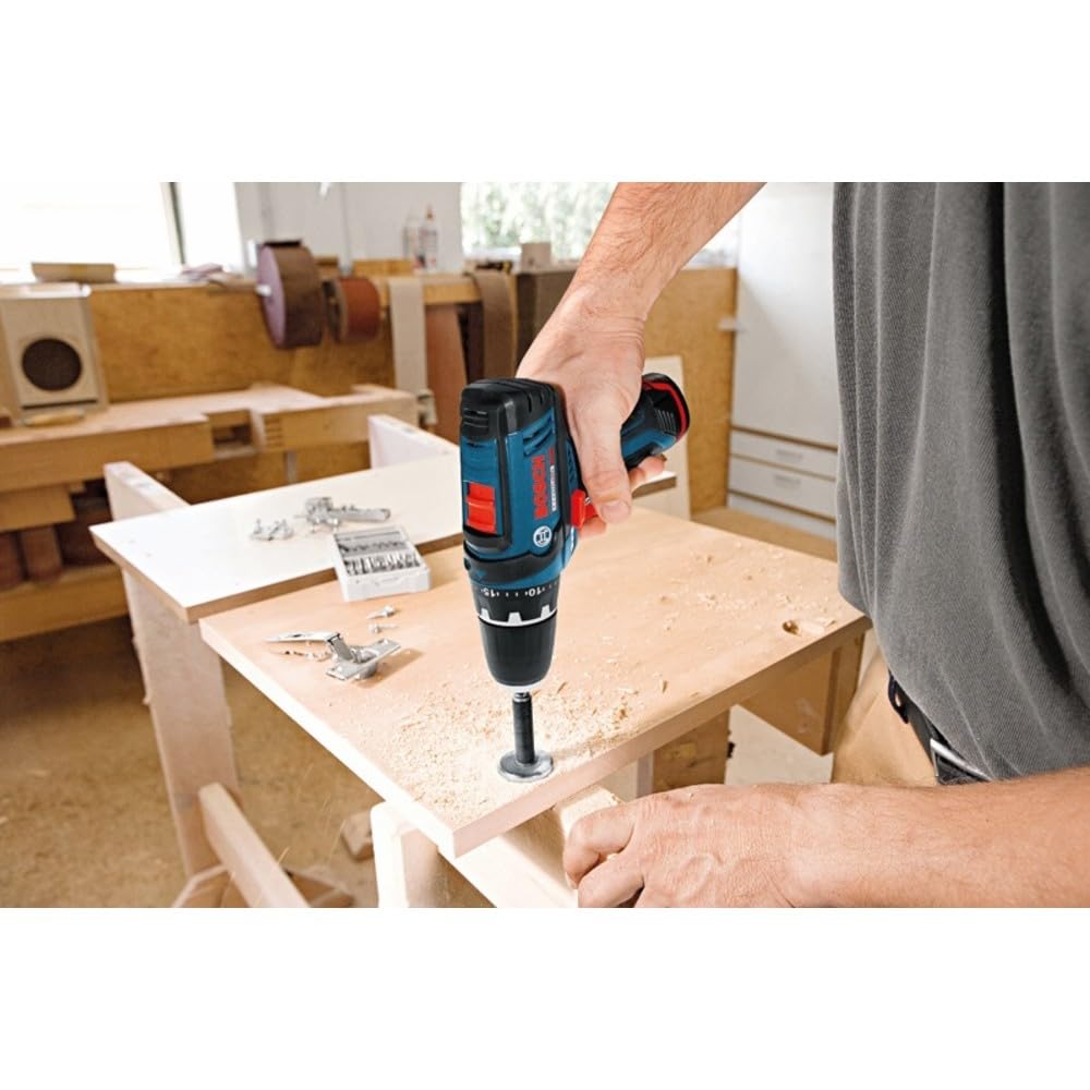 BOSCH Cordless Drill PS31-2A 12V Max 3/8 Inch Drill/Driver Kit with (2) 2 Ah Batteries and Charger, Variable Speed