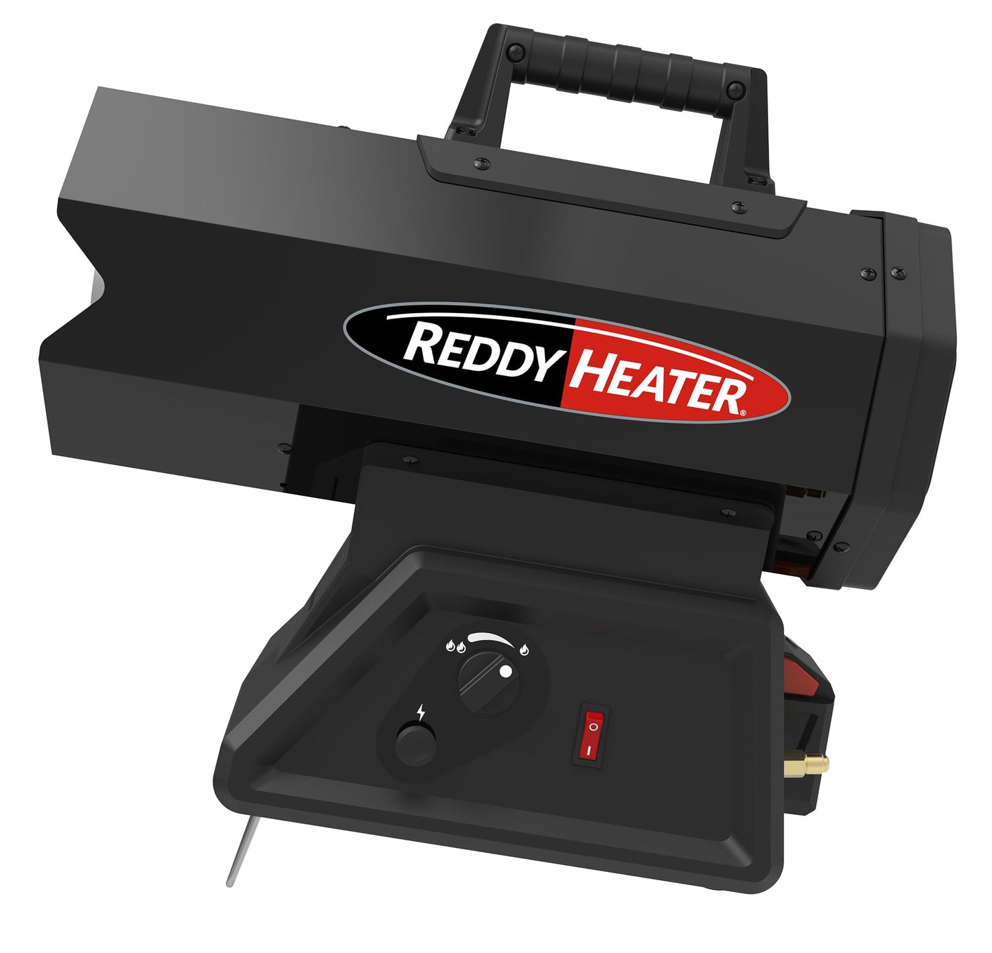 Reddy Heater Hybrid Cordless LP Forced Air Heater, 60,000 BTU, Outdoor Propane Space Heater, CSA Certified, Adjustable Base, Enclosed Motor, 10ft Hose & Regulator, Works w/Dewalt & Milwaukee