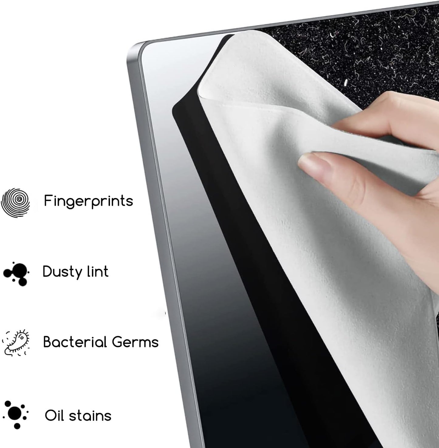 2-Pack 15.6"-17.3" Microfiber Laptop Cleaning Cloth - Clean Screen Dust & Protect Keyboard, Compatible