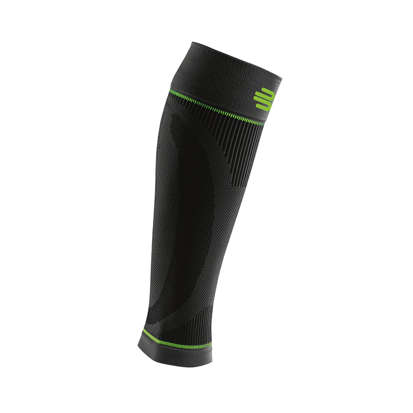 Bauerfeind Sports Compression Lower Leg Calf Sleeves (1 Pair) (Black, Medium/Long)
