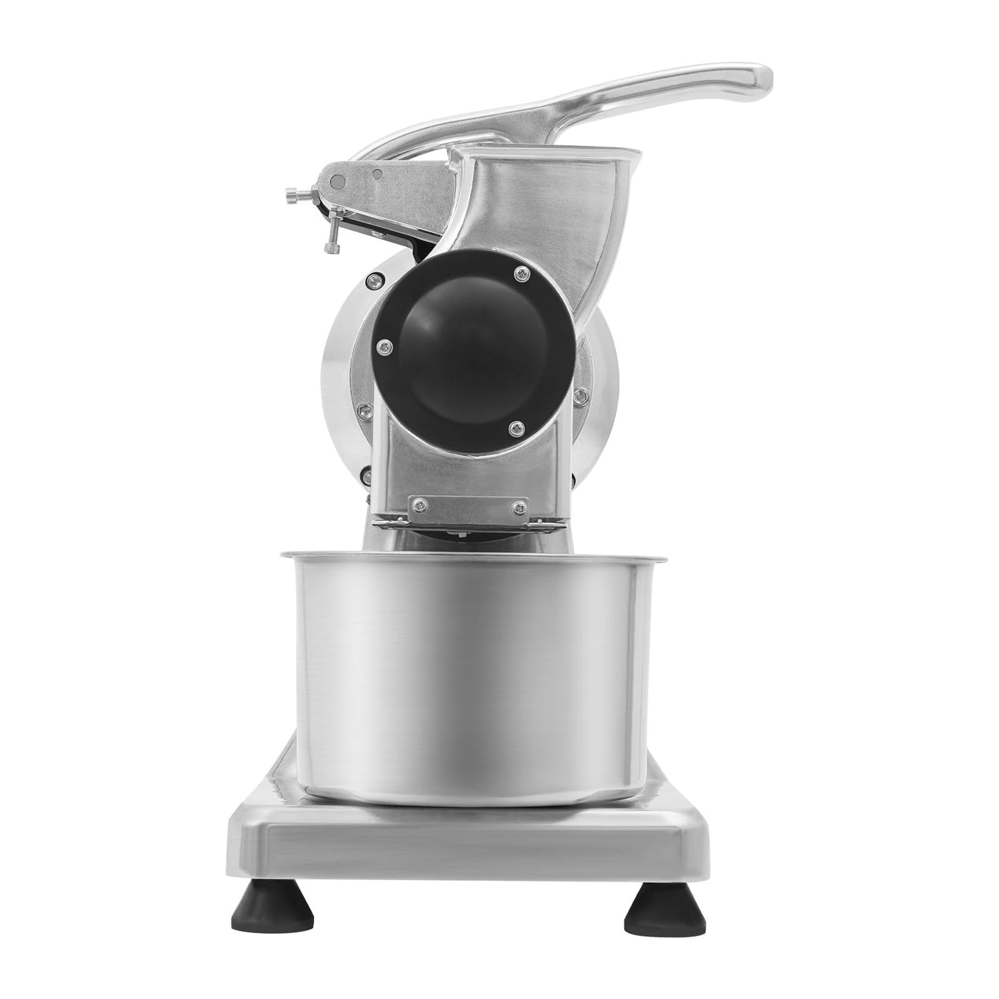 Commercial Cheese Grater for Block Cheese, 110V 550W Electric Cheese Grinder Machine 88lbs/H Heavy Duty Stainless Steel Automatic Butter Bread Bran Mill with Safety Shield & Bucket