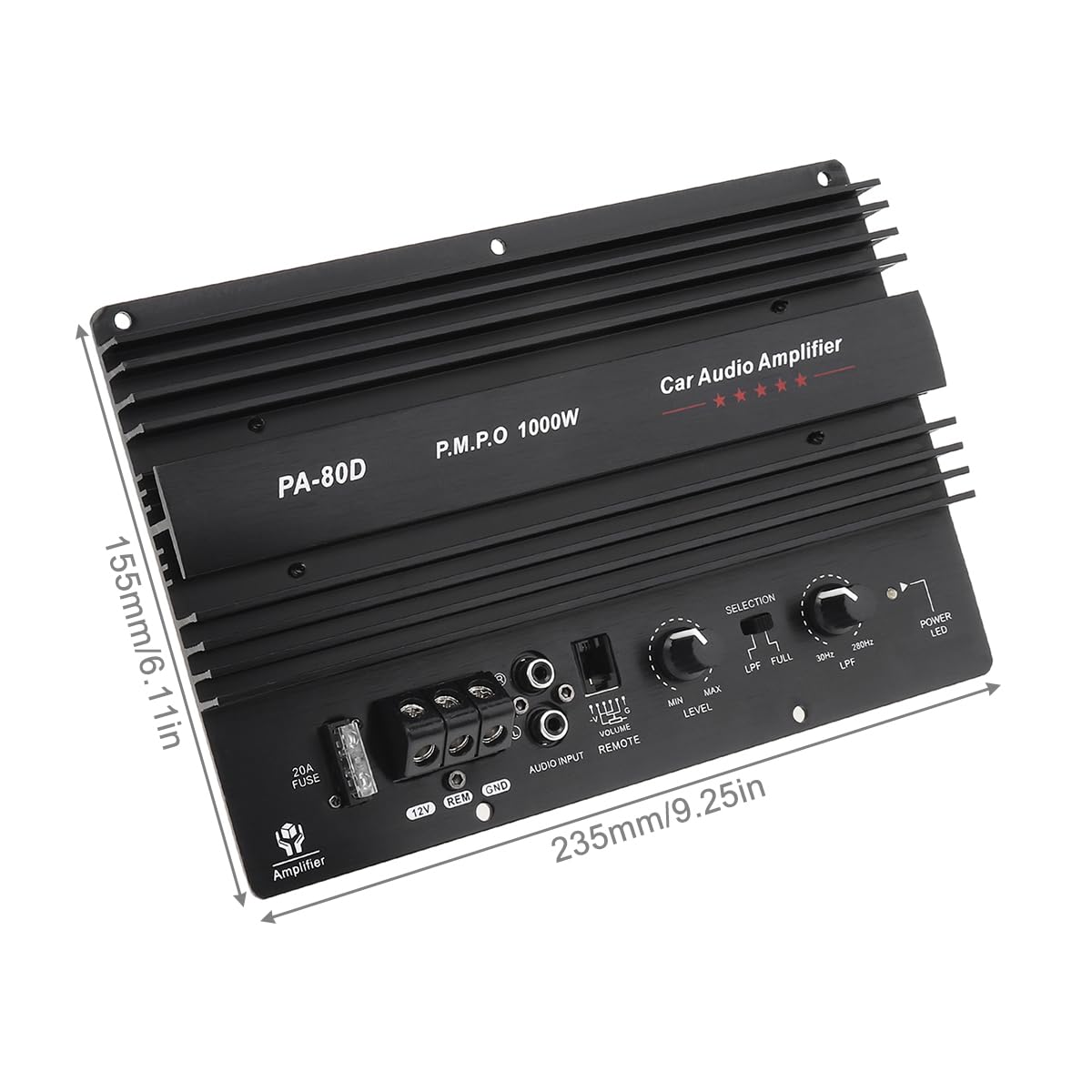 DriSentri 1000W 12V Car Amp Board, Car Audio Amplifier Board, High Power Amplifier Amp Board Powerful Bass Sub woofer