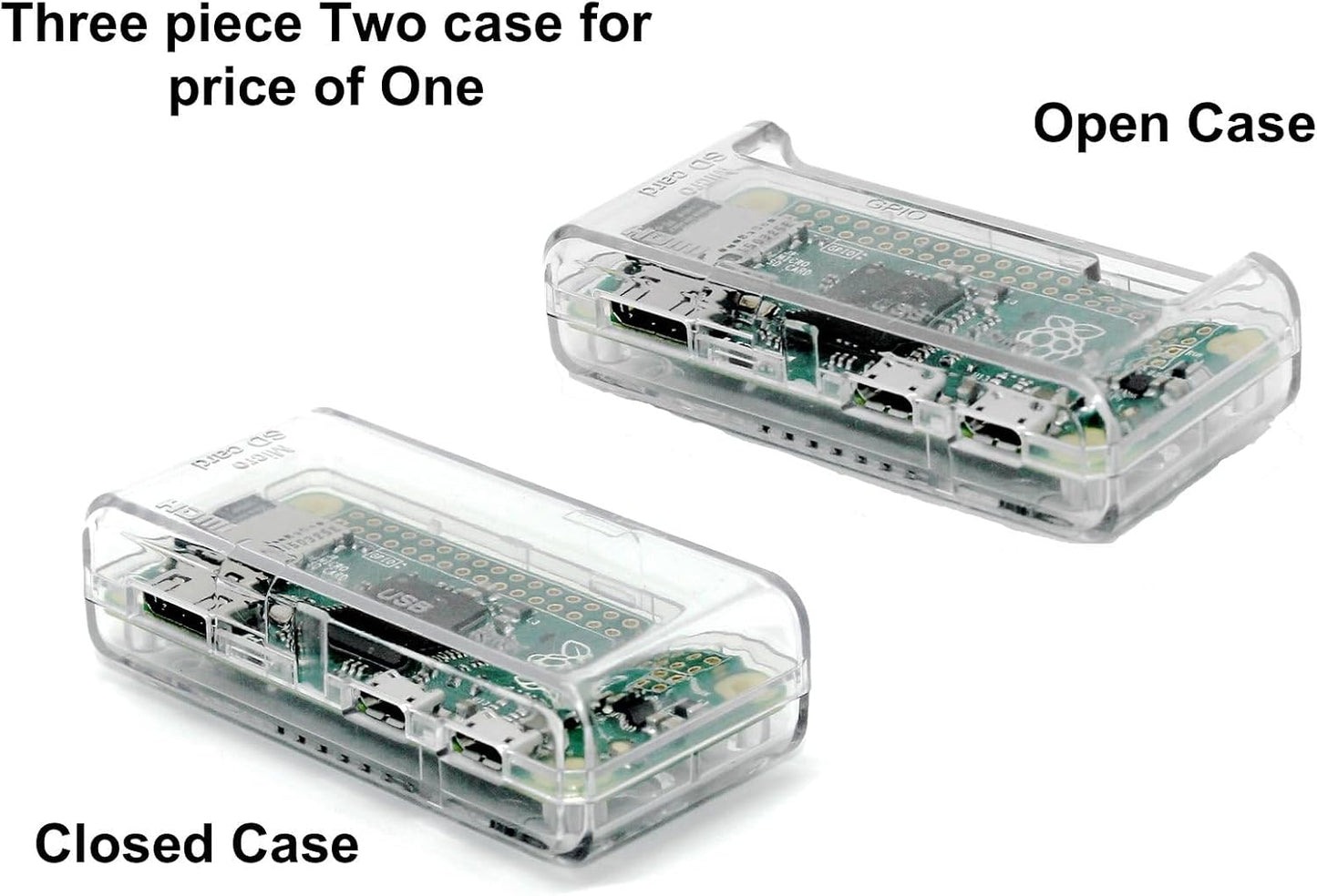 sb components 2 1 SB Premium Clear Case for Raspberry Pi Zero and Raspberry Pi Zero W Open Closed in Access to All