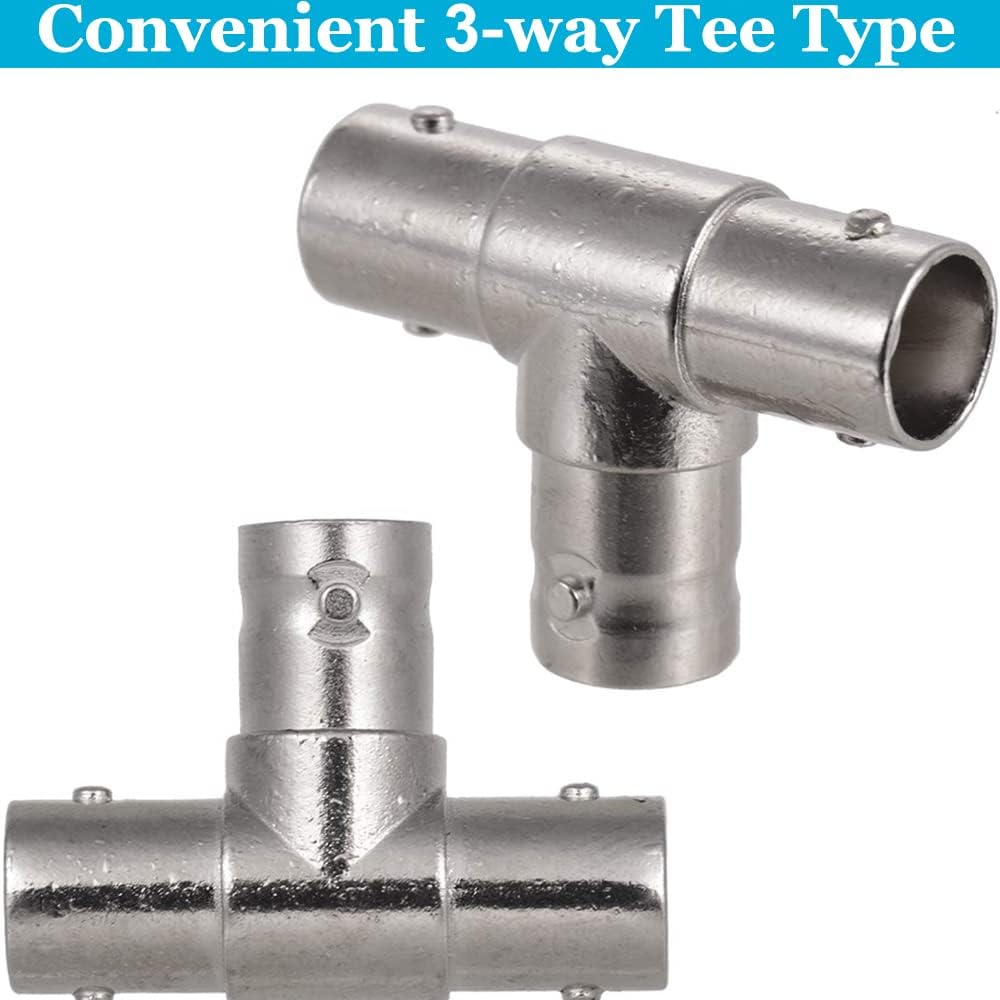 Warmstor 6-Pack 3-Way Female to Female BNC Adapter Splitter - Connector for Antenna, CCTV, DVR, Camera