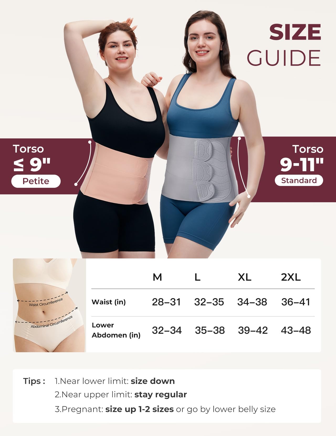 Momcozy Ergowrap Postpartum Belly Band for C-Section Recovery and Vaginal Birth, Abdominal Binder with 3D Lifting & Ergonomic Back Support, Seamless Belly Wrap Shapewear for Post Surgery Recovery