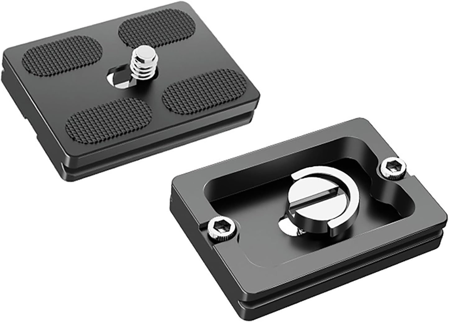 YTgilo 2PCS 1/4 inch-20 Metal Quick Release Plate with Camera Screw Tripod Mounting Plate for DSLR Camera Tripod Ball
