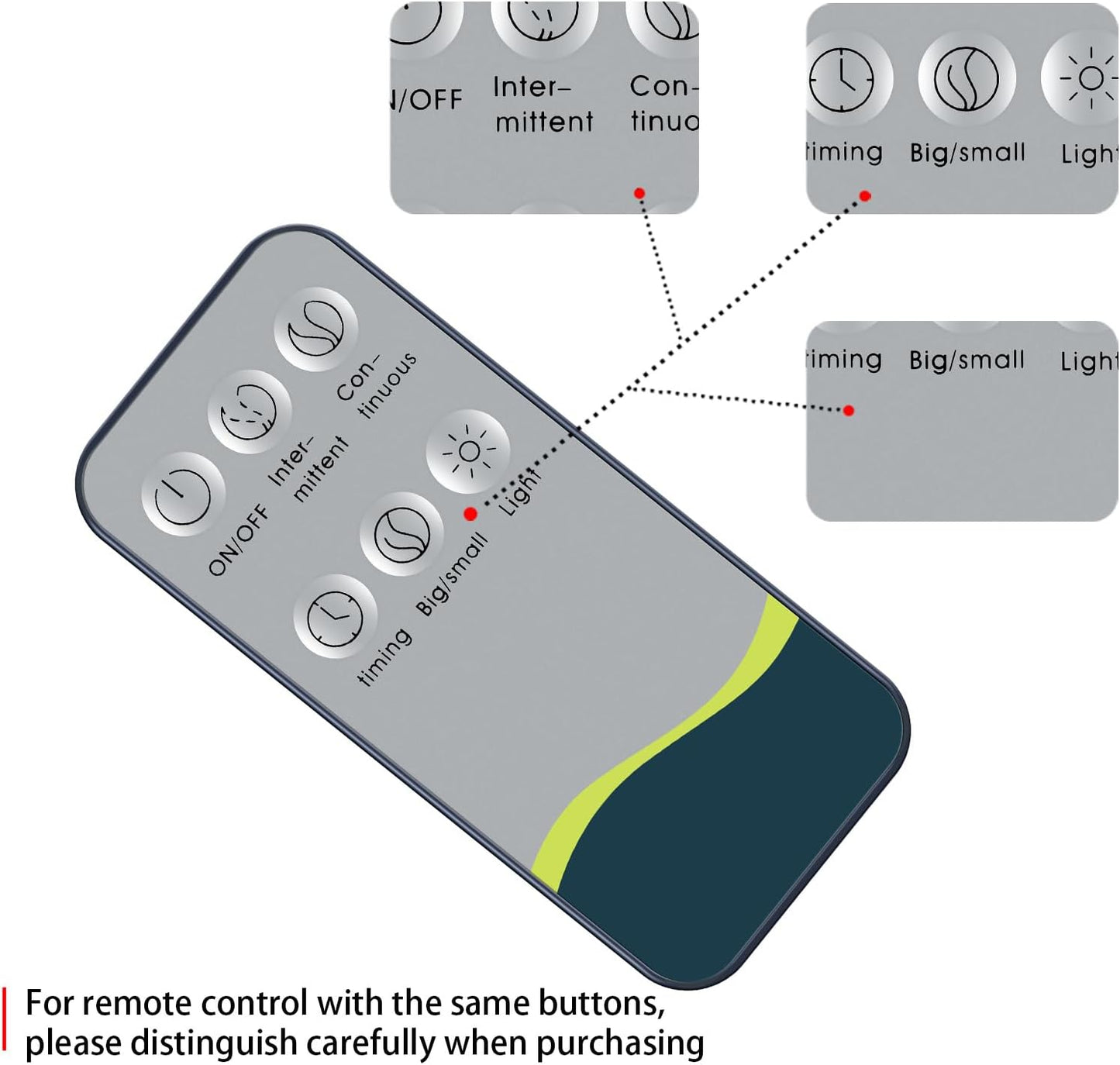 Snrigw SY035b SY035w SY035g QFUS22035-SB1 QFUS22035-SW1 QFUS22035 Replacement Remote Control for Jpord Essential Oil