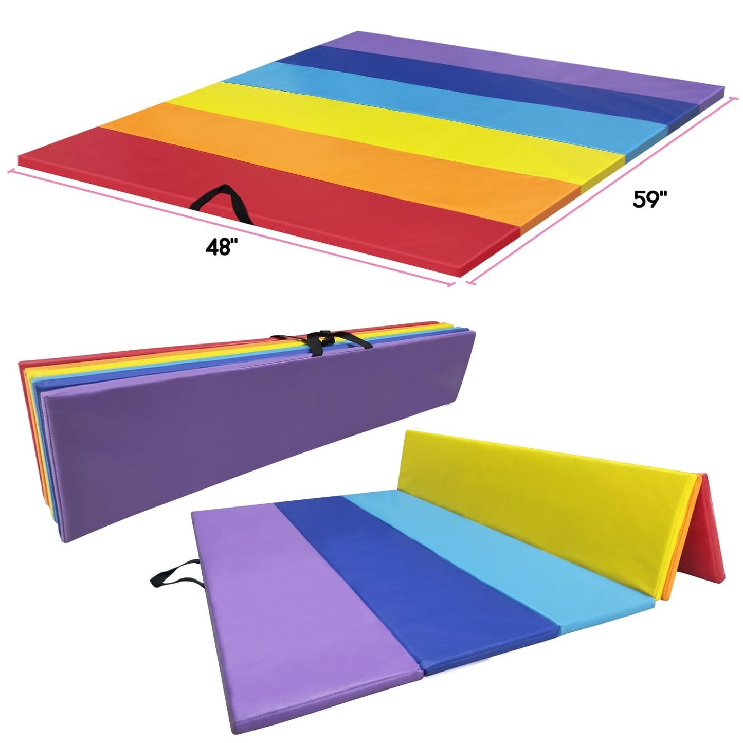 Safly Fun Gymnastics Bar for Kids Ages 3-15 | Sturdy Steel Home Gym, Adjustable Height (3 to 5 ft) with Anti-Slip Base, Easy Assembly