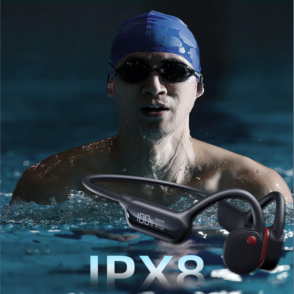 Swimming Headset MP3 32G IP68 Skiing-X10 Headphones Bone Conduction Open Ear Player Built-in Memory Underwater