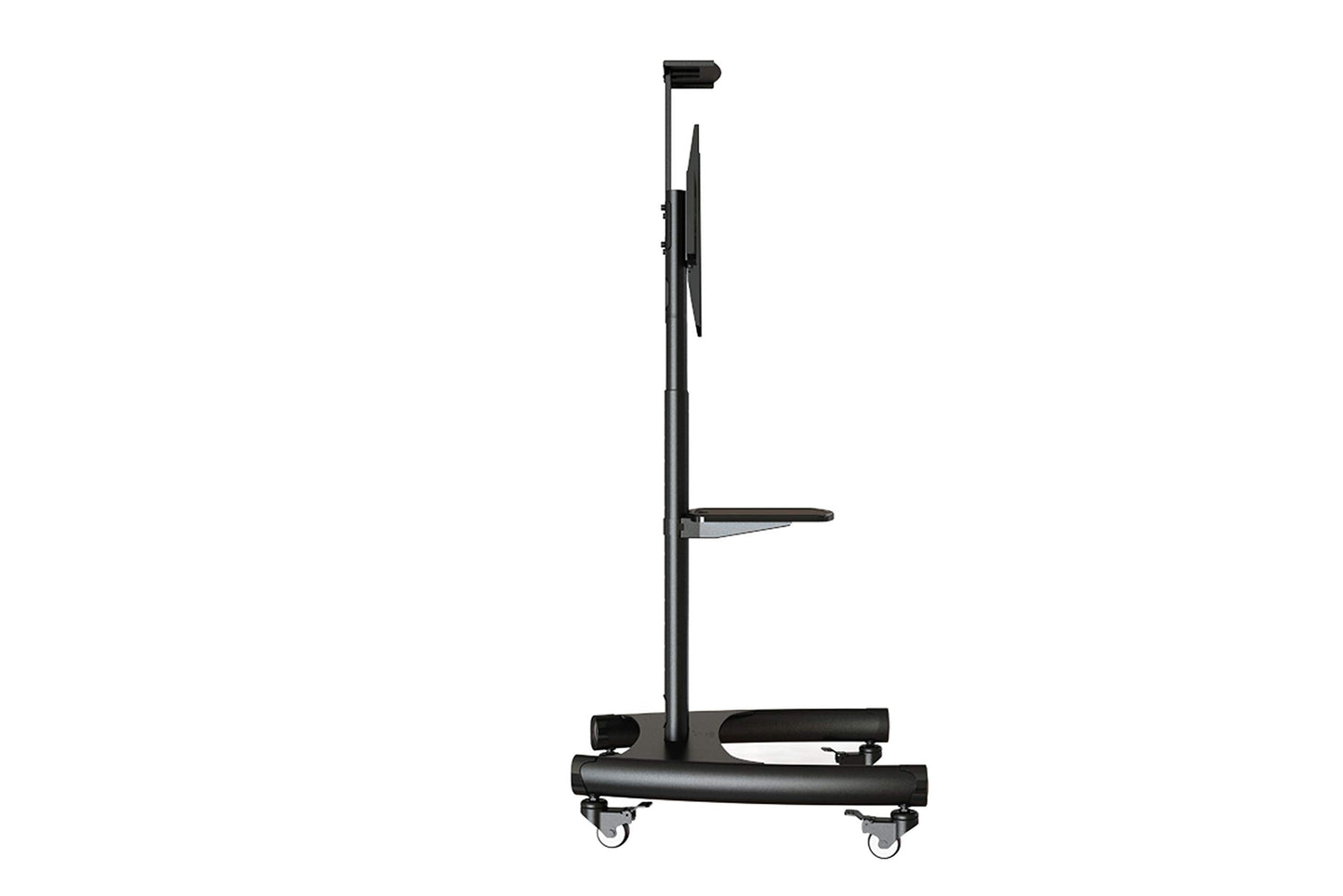 Rocelco VSTC 32"-70" Mobile Flat Screen, Monitor, A/V and TV Cart with A/V Component and Webcam Shelves (R VSTC), Black