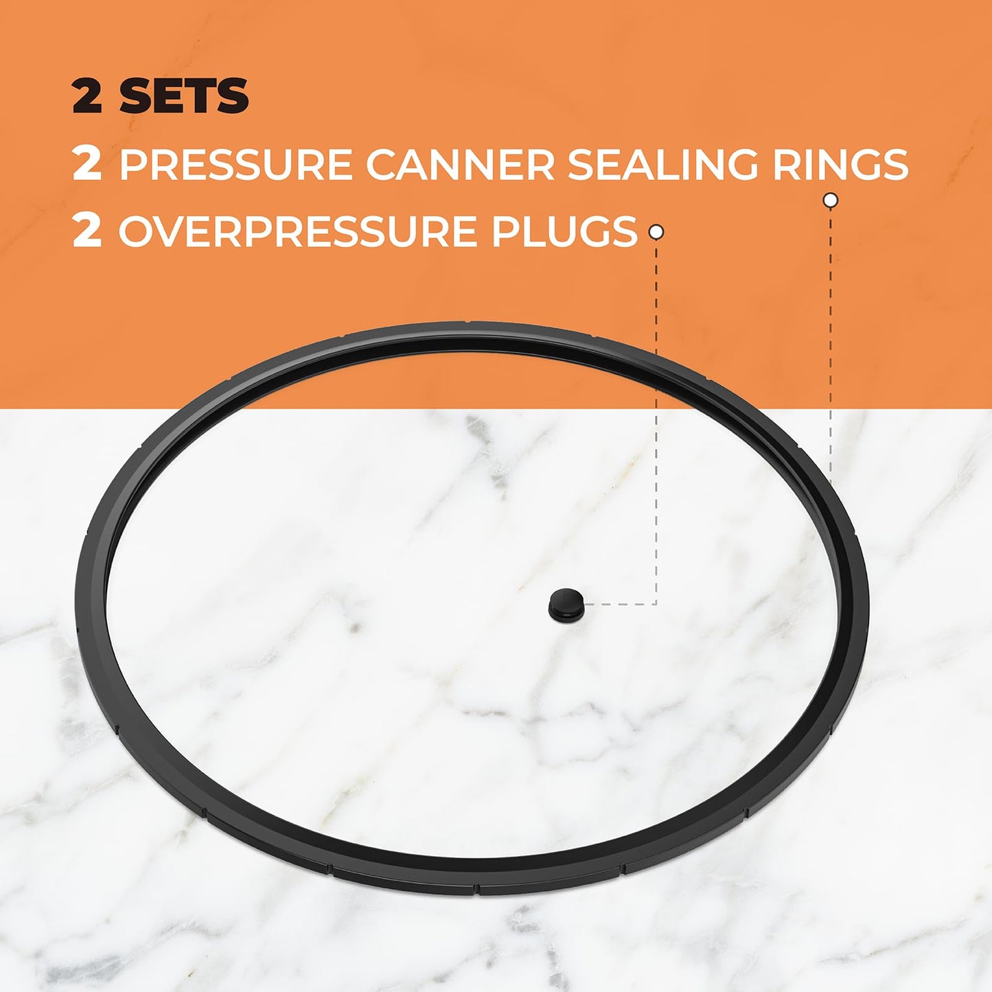 2Pcs 09985 Pressure Canner Sealing Ring Replacement for Presto 01745 01751 01755 01781 01782,Pressure Cooker Gasket Fits for Presto 16 18 23 Quart Cooker,Pressure Cooker Parts & Accessories