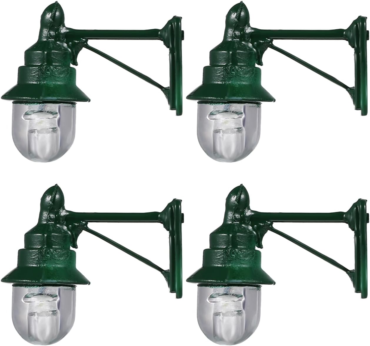 Uonlytech Miniature Wall Lamp - Realistic Table Lamp Decoration for Dollhouse & Garden | Set of 4