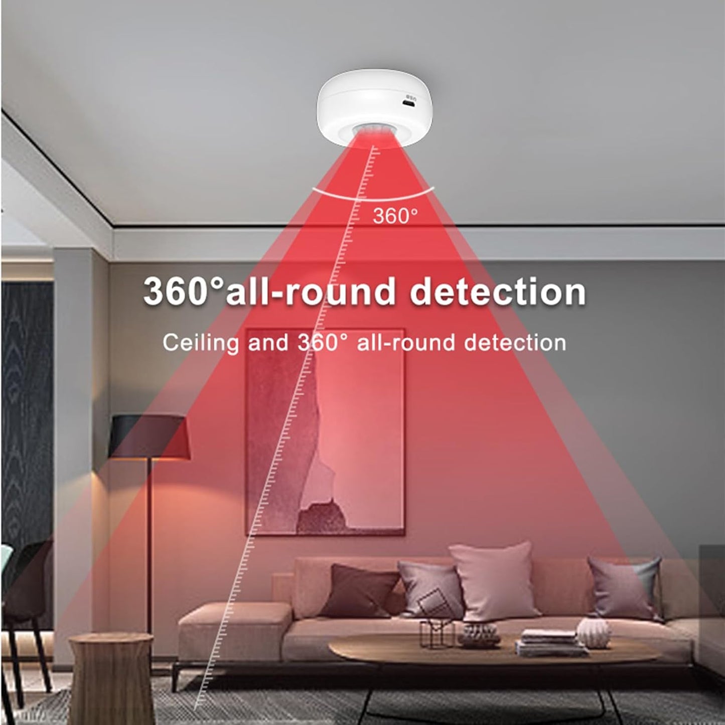 WENGART FH400A,Tuya App,2.4GHz WiFi Light PIR Motion Sensor Combines Human Motion Detection and Light Intensity