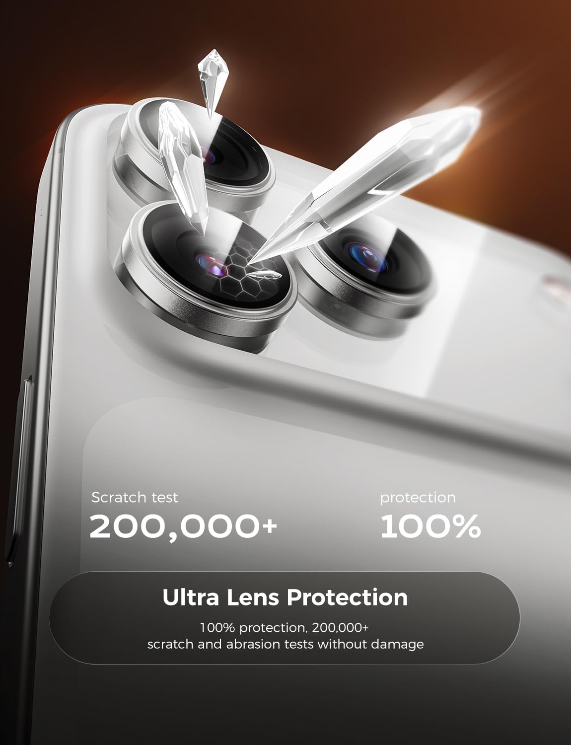 17 Max/17 Kit&1:1 9H Set 2,Sliver MAGIC JOHN for iPhone Pro Pro Camera Lens Protector [Alignment Invisible Fit]