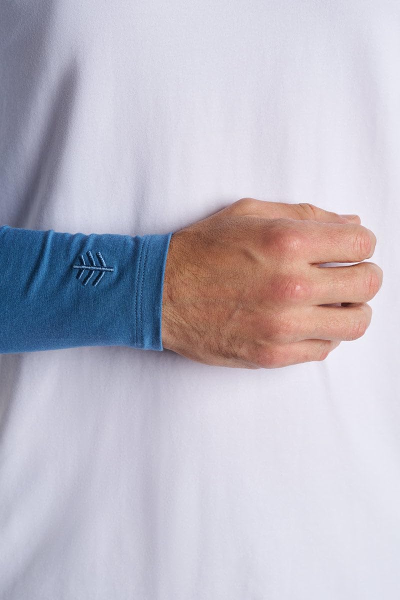 Coolibar Men's Sun Sleeves - UPF 50+ Sun Protection - Navagio in Blue Dusk