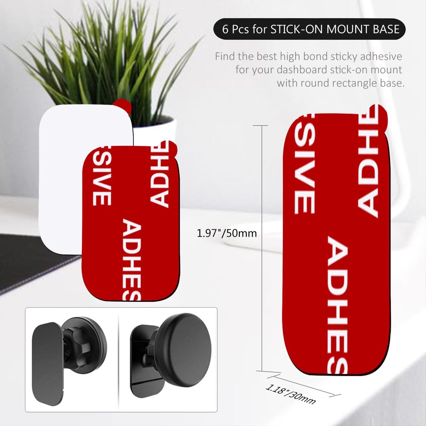 AZXYI 9 Very High Bond Car Adhesive, PCS Dashboard Sticky Adhesive Replacement, Double Sided Sticky Pads Sticker Tapes