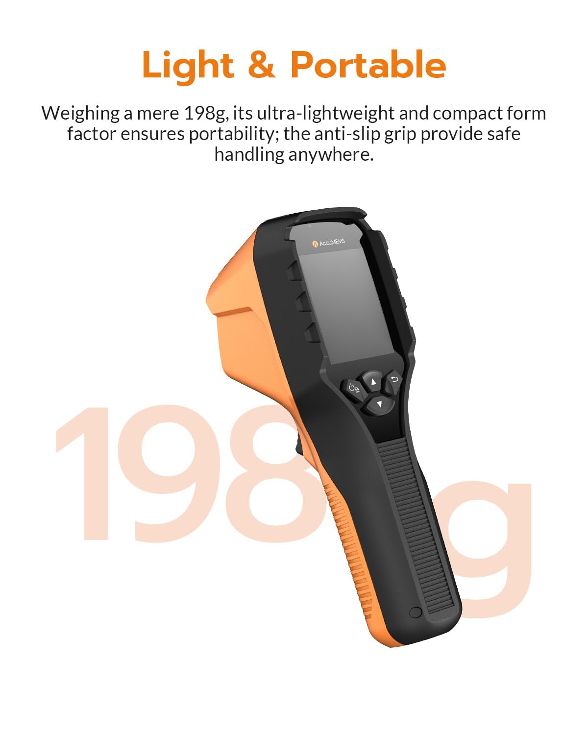 AccuMEMS GT24S Thermal Camera with Thermometer Mode, 320×240 UIRA-IR Enhanced Resolution, 256×192 Native IR, HVAC & Electrical Thermal Imaging Camera with Temp Alarm, -4°F~1202°F, NETD < 40 mK, 25Hz