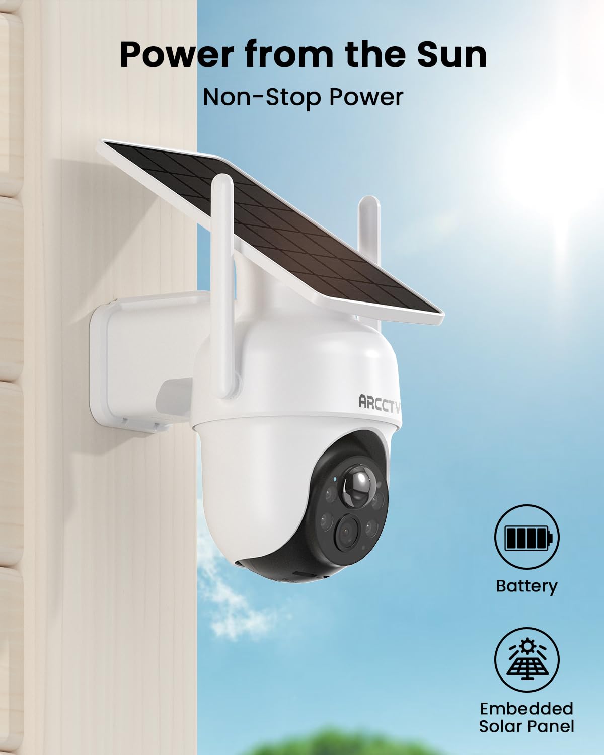 Security Cameras Wireless Outdoor, No Monthly Fee Solar Camera Outdoor Wireless, 4-Camera 2K Home Security Camera System with Base Station, Local Storage, PIR Motion Detection, Color Night Vision