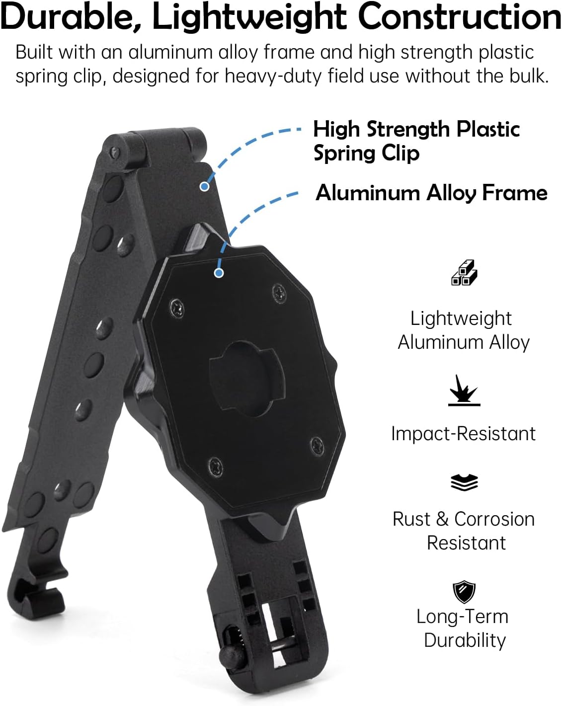 WEIGUZC 2/3/4 Molle Camera Mount Compatible with Axon Taser Body Camera - Lightweight Aluminum Molle Holder