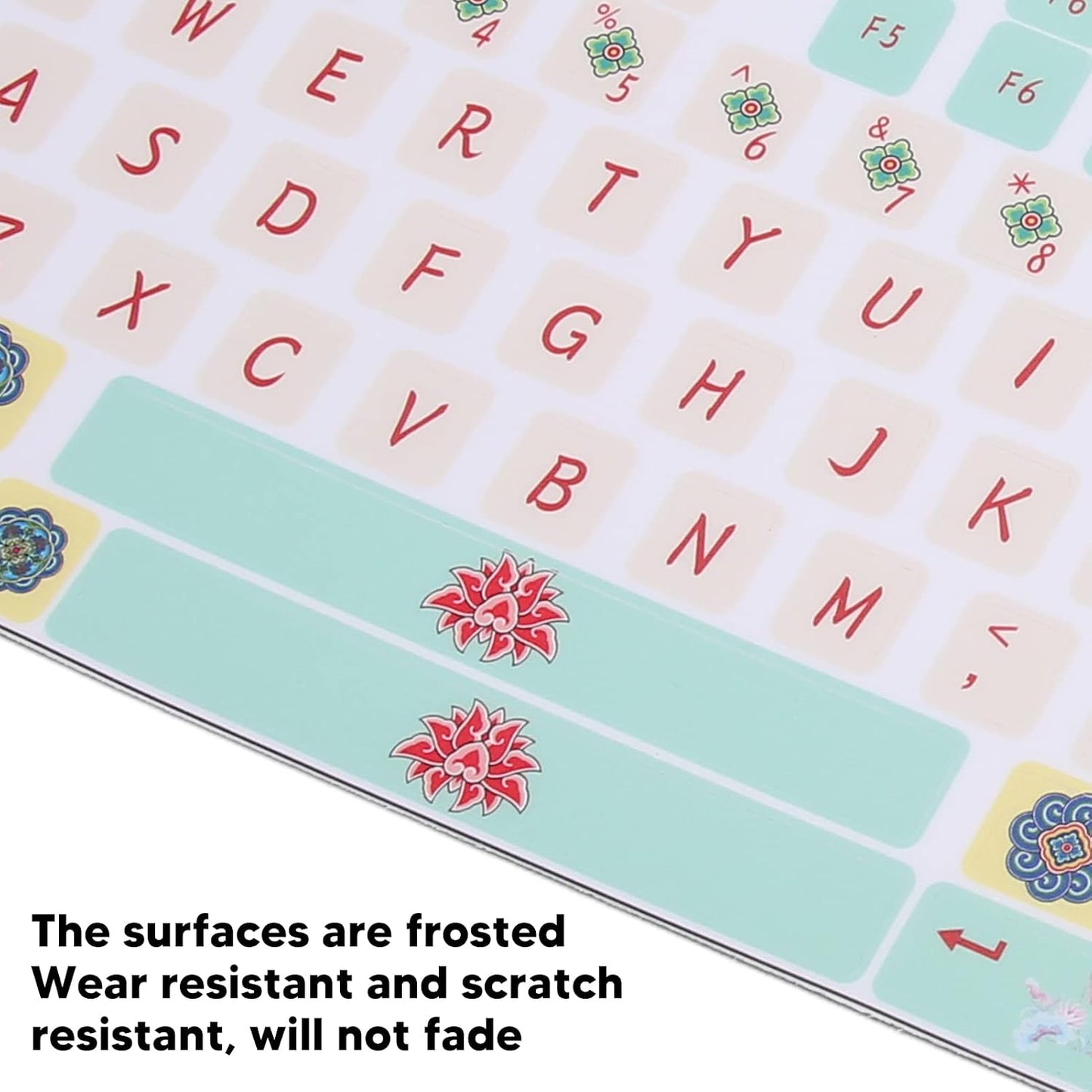 Vikye 2PCS/Pack 84 108 Universal English Keyboard Stickers, Frosted Surface Replacement Mechanical Keyboard Keyboard