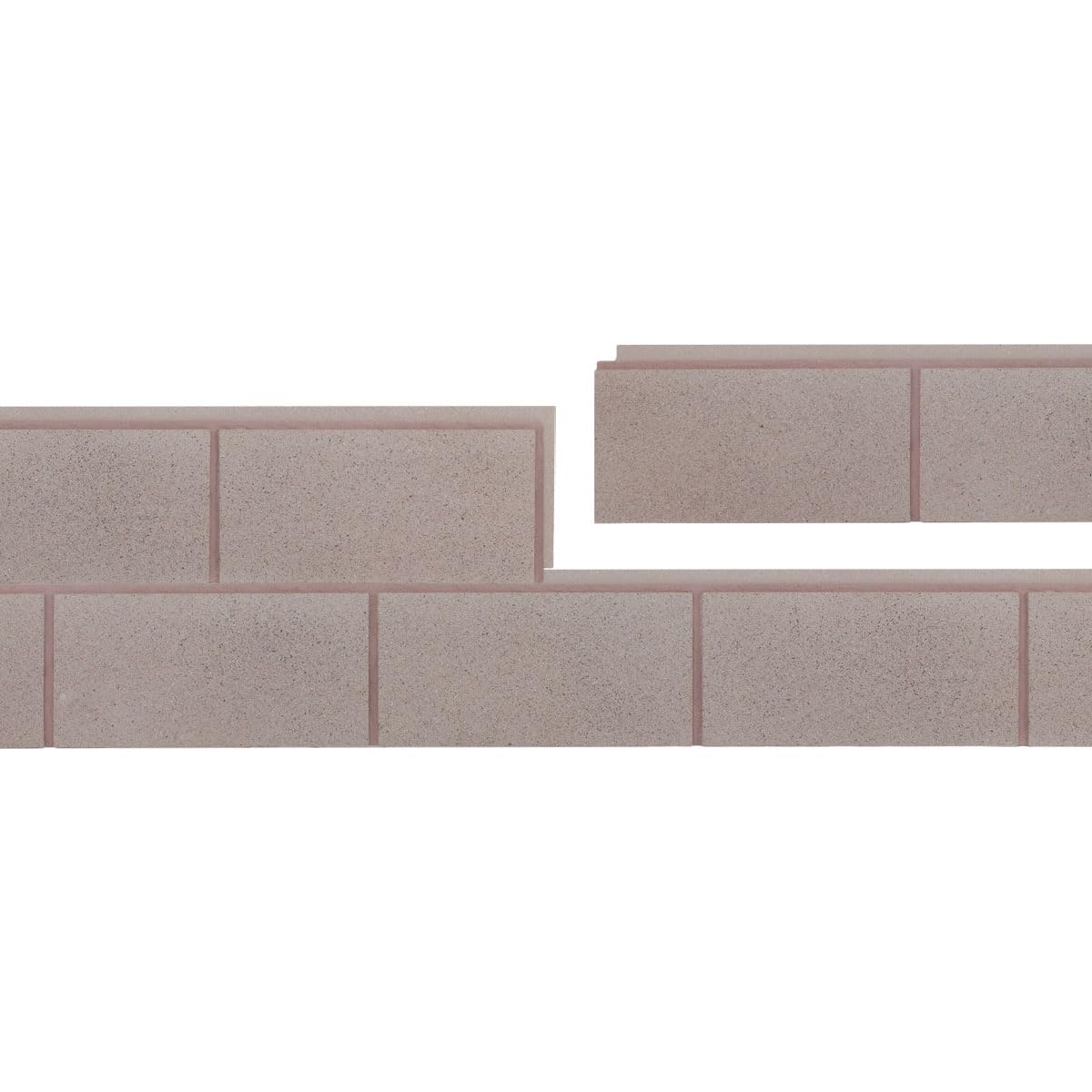 EverStone Smooth-Face Cinder Block Faux Concrete Panel, 81 1/4"W x 9"H x 1"D, Mauve Brown