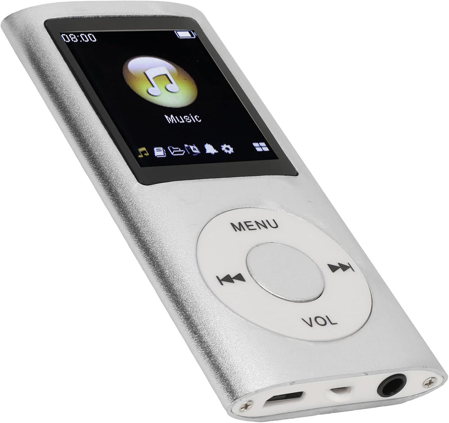 MP3 64G 1.8 8h XUMIUZIY Player, Stylish Portable Lossless Sound Music Player with Earphones, Support Memory Card, Sleep