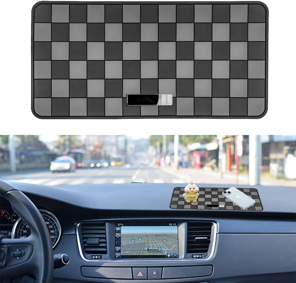Anti Slip Car Dashboard Pad, Automotive Interior Accessories,PVC Car Dash Gripping Mat Suitable for Placing Mobile