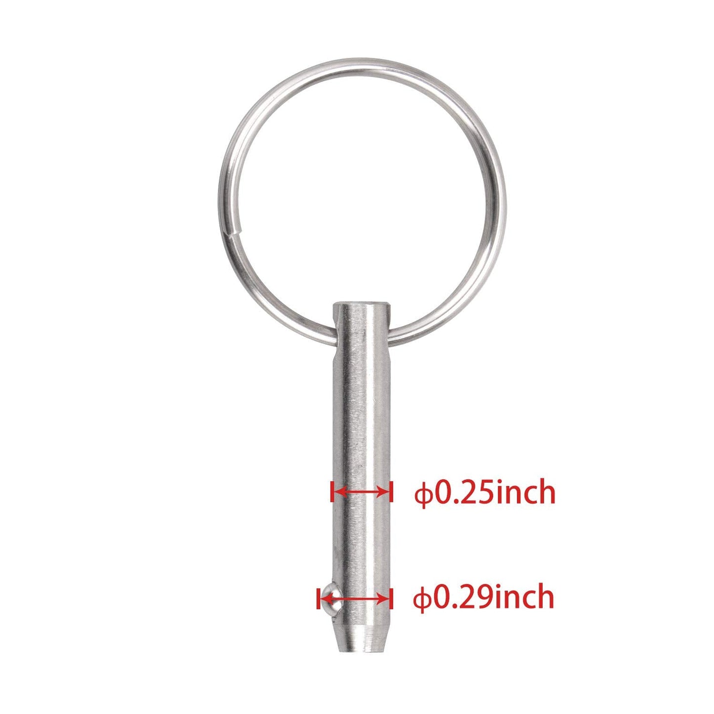 Quick Release Pin Bimini Top Pin Diameter 0.25 Inch, Total Length 2 Inch, Effective Length 1.5 Inch Full 316 Stainless Steel (4 Pieces)