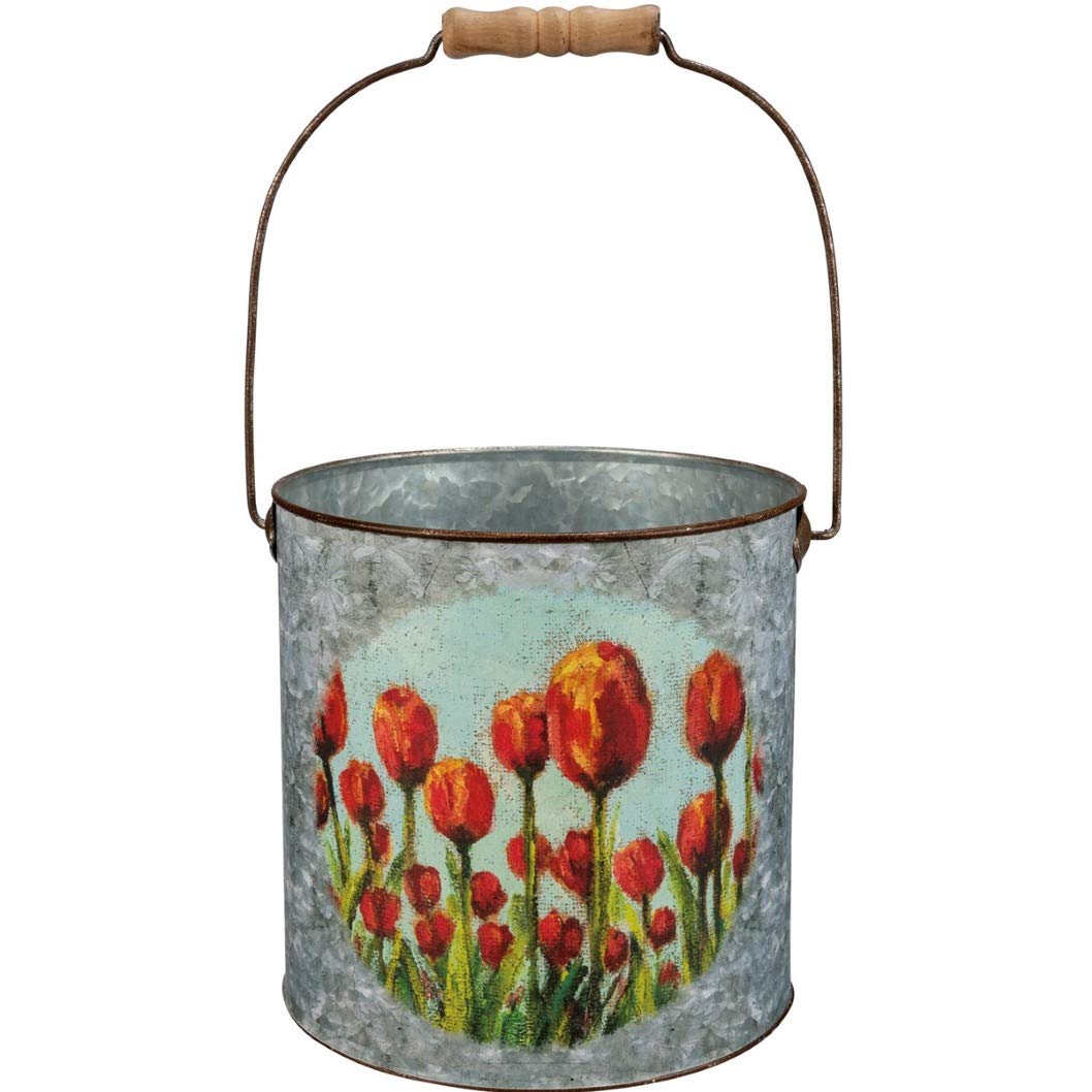 Primitives by Kathy Decorative Bucket Set, Multicolor 7.25" x 7.25", 6" x 6.25", 5" x 4.75"