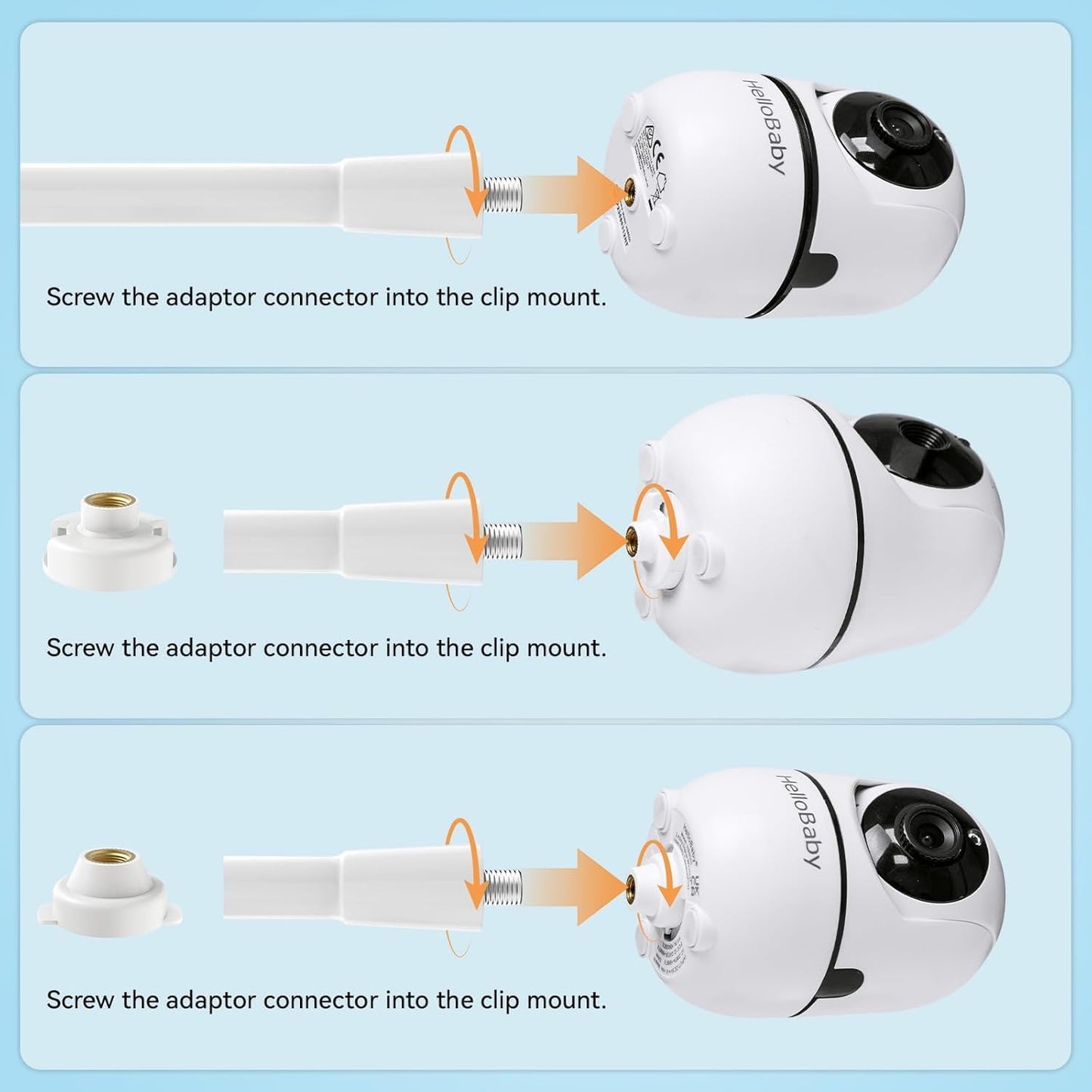 Haoyou HB6550/Pro/Plus/HB65/HB66/HB6339/HB248 SM935E, 17.15 Inch Flexible Baby Monitor Mount Bracket for Hello Baby