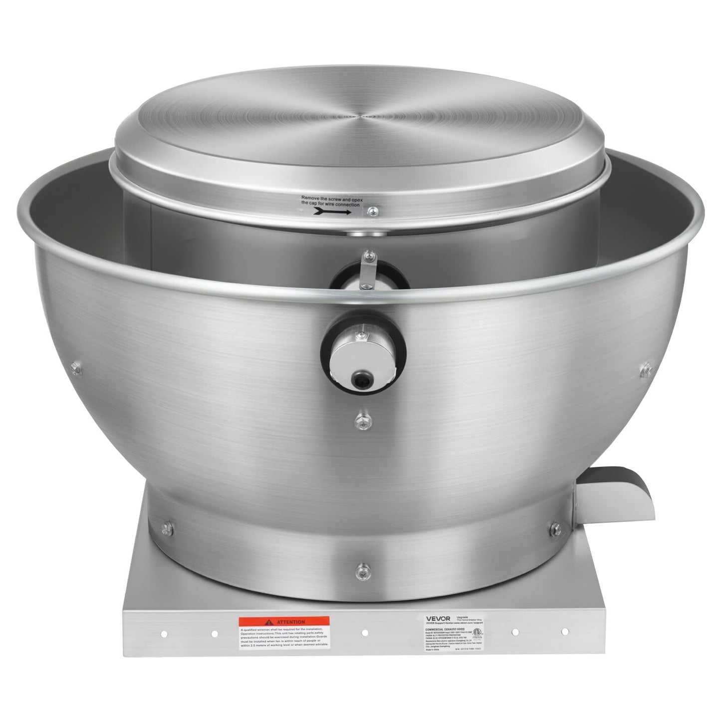 VEVOR Commercial Kitchen Exhaust Fan, 1616 CFM Restaurant Canopy Hood Exhaust Fan, 0.5HP 375W Direct Drive Food Truck Hood Vent, High Speed & Low Noise, for Warehouse, Agriculture