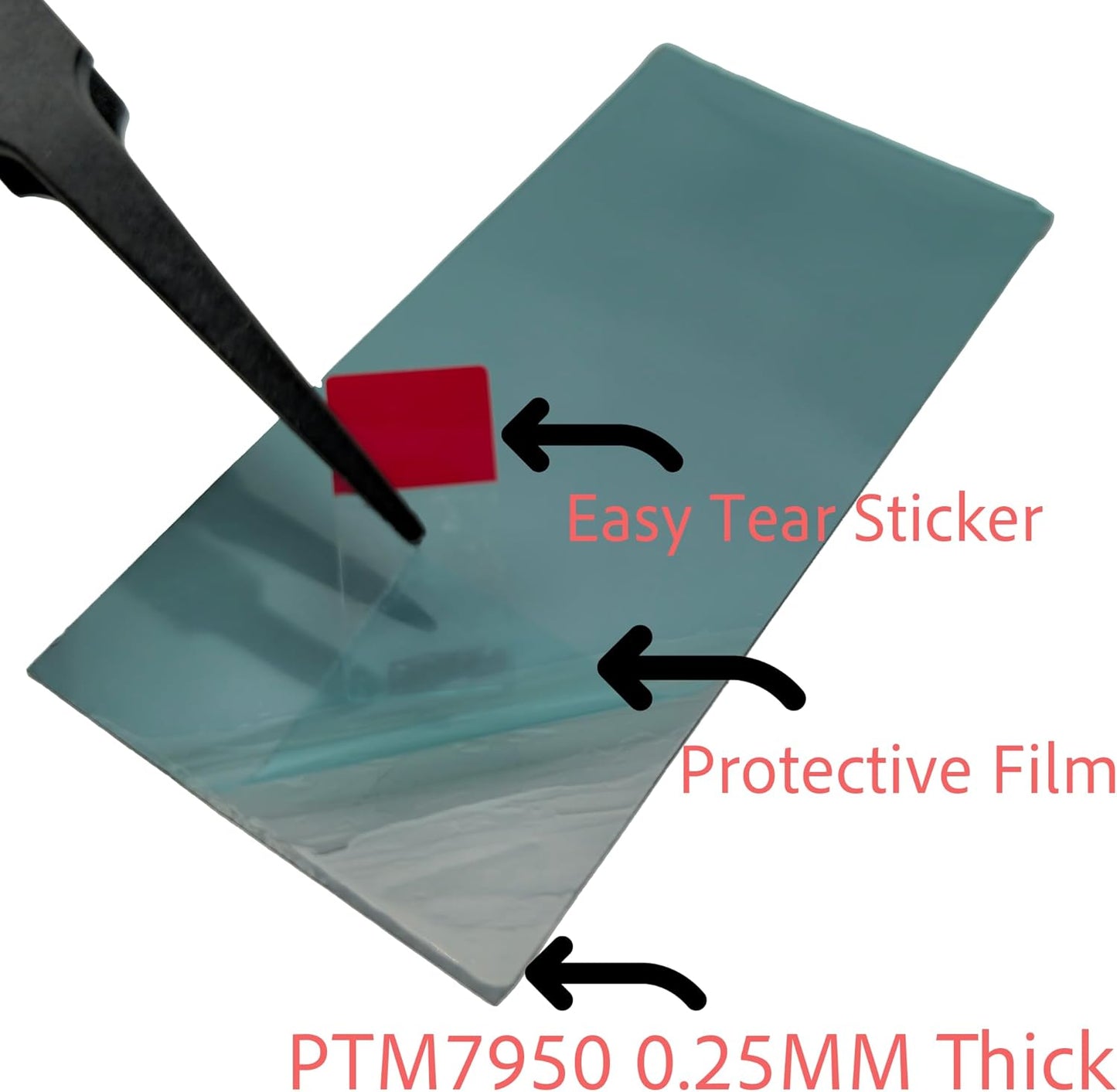QUAINTBYTE PTM7950 3.15 1.57 0.01in, 0.25mm 8.5W/mK, PS5, (80x40x0.25mm) Thermal Pad Phase Change Material, x x Thick