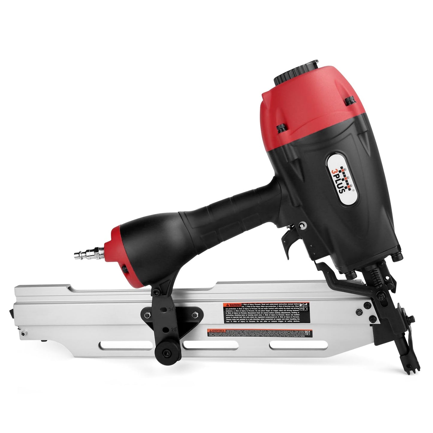 3PLUS HFN90SP 3-in-1 Air Framing Nailer with Adjustable Magazine for 21/28/34 Degree Nails