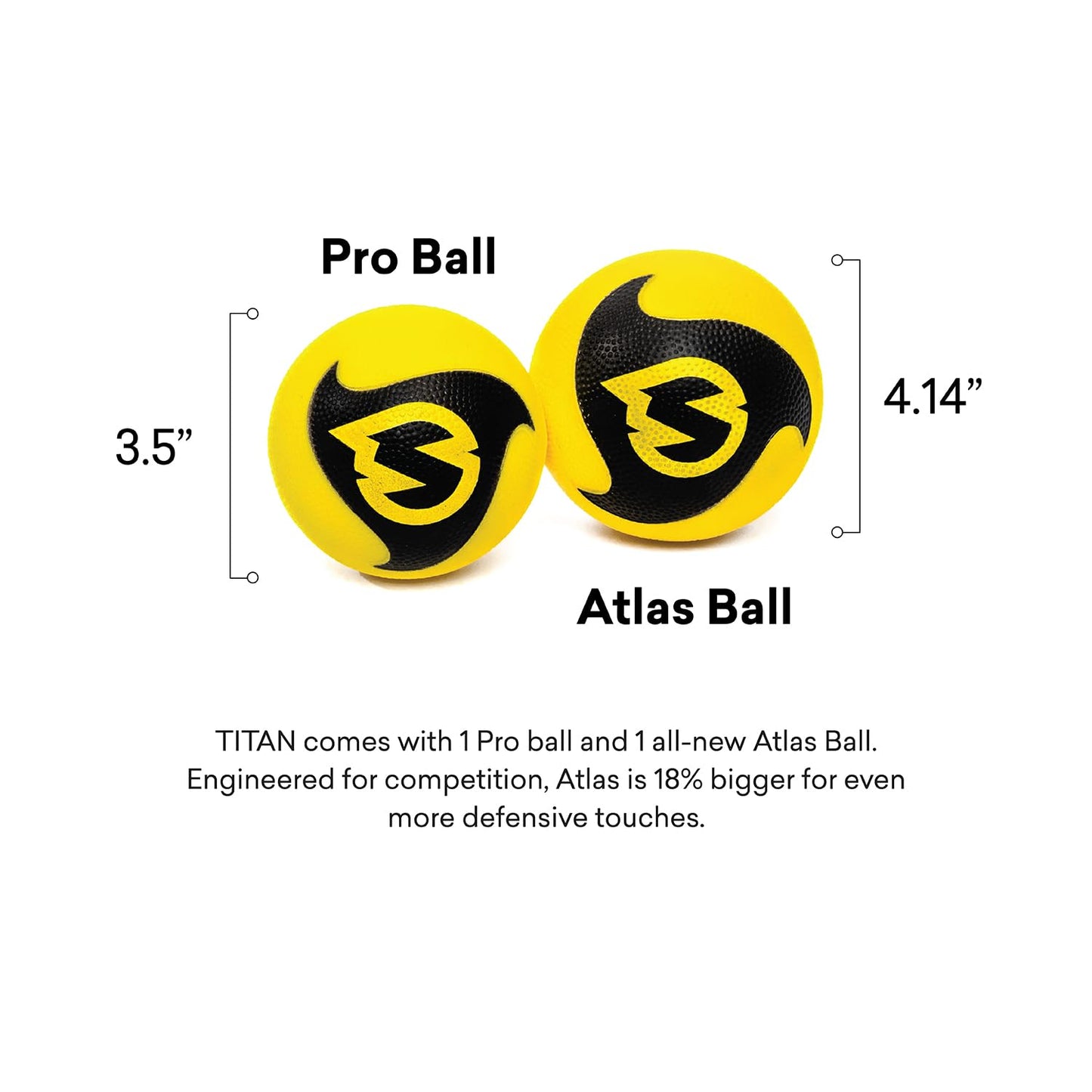 Spikeball Titan Game Set - Stronger Frame & Enhanced Stability, Includes 1 Pro Ball & 1 Atlas Ball, Competition Ready, Portable with Carry-Bag