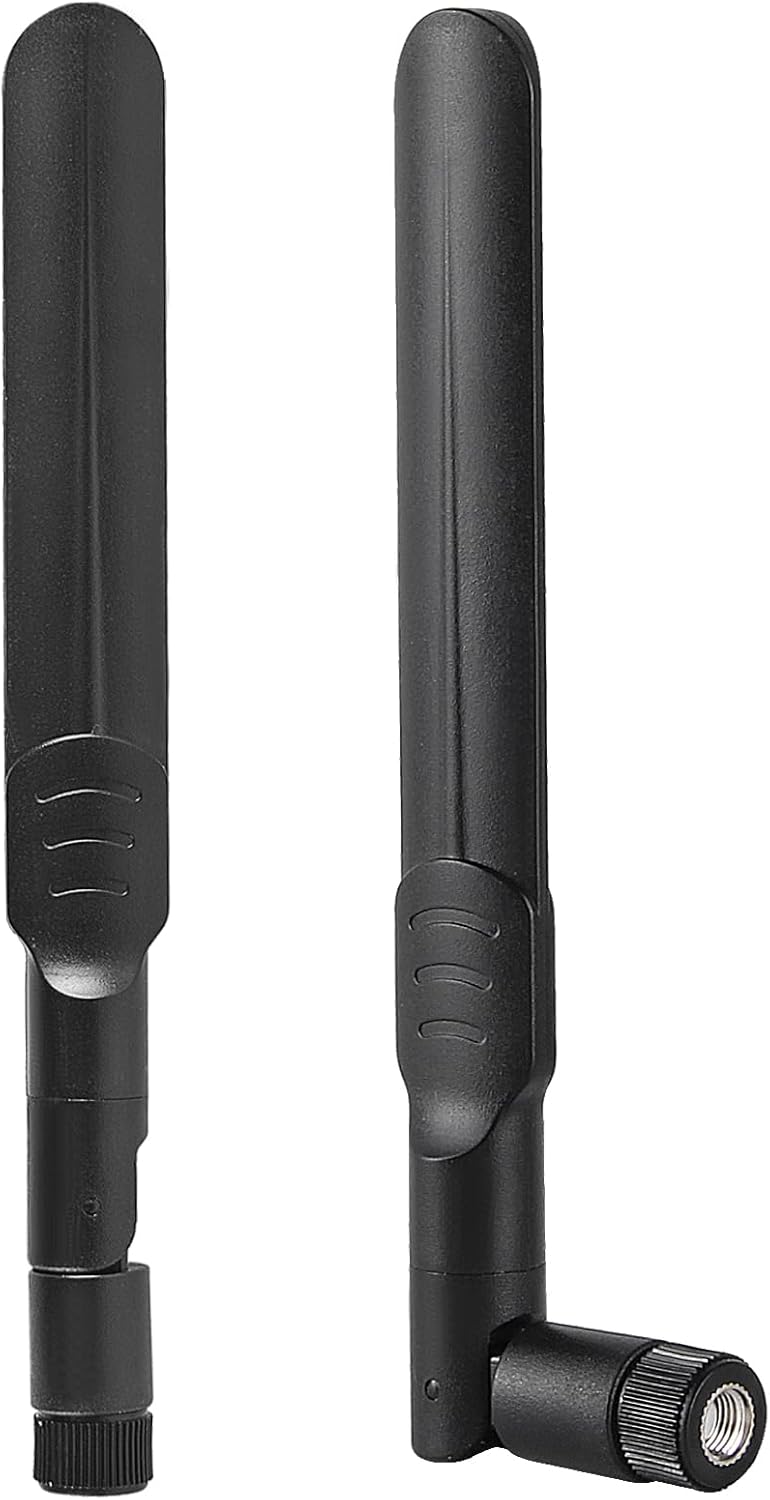 DORHEA 2Pcs 8dBi 2.4GHz 5GHz 5.8GHz Dual Band WiFi Antenna RP-SMA Male Bluetooth Antenna for USB Adapter Camera Video