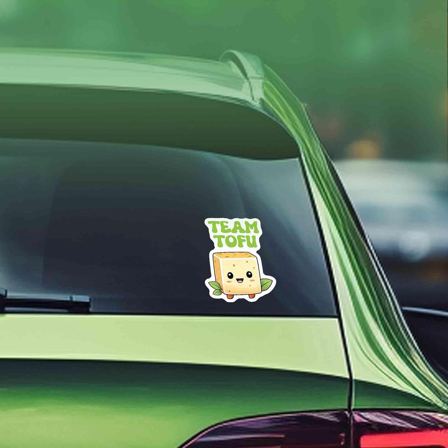 5" Vegan Stickers Veganer Decals Team Tofu Vinyl Stickers, Weather-Resistant Sticker for Water Bottles Laptop Window