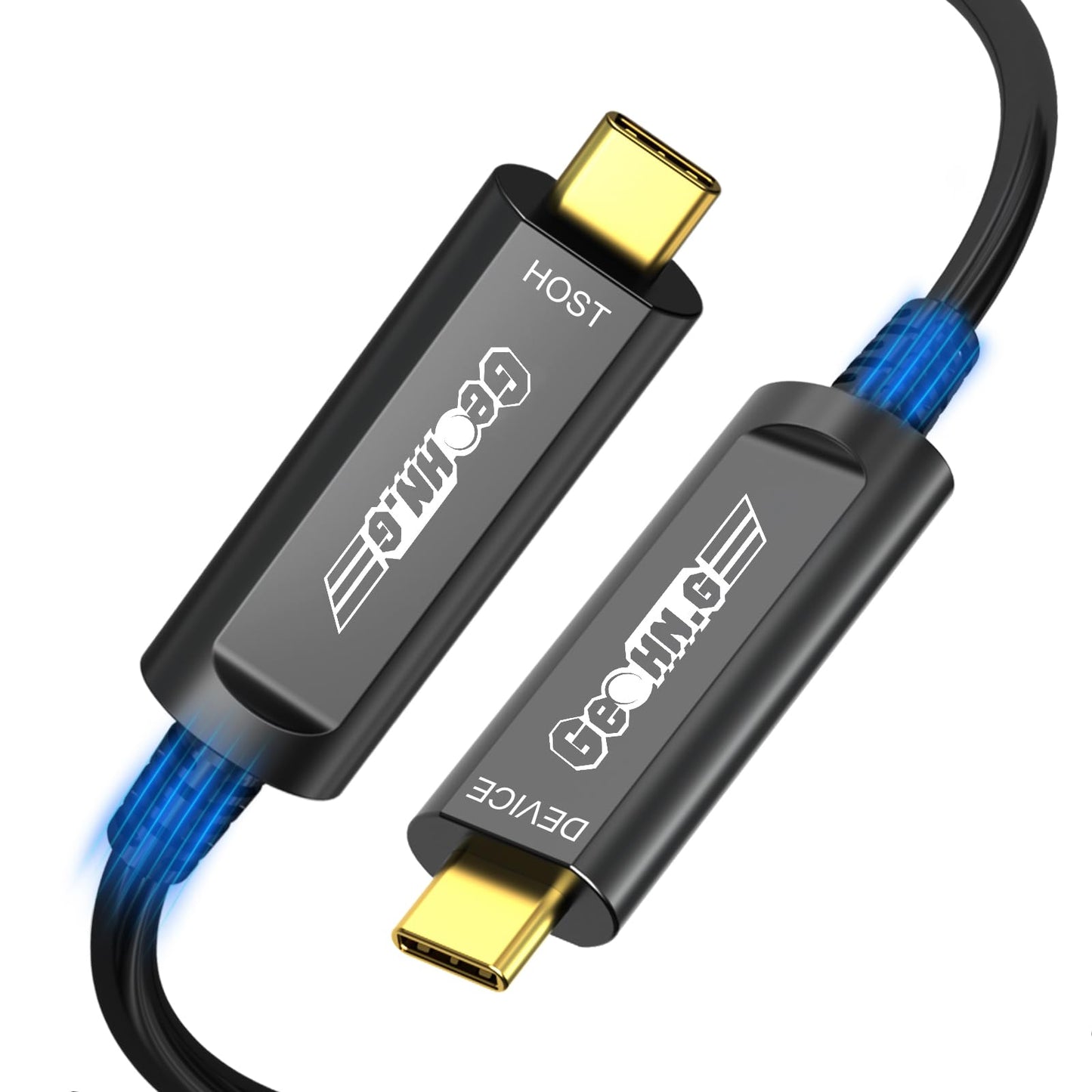 USB C Fiber Optic Cable 100 FT, 10Gbps Active USB C Cable with German SiliconLine Chip, USB 3.2 Gen2 Long Distance Zero Data Loss for Logitech 4K Camera,VR/AR,Video Conference,Webcam,Industrial System
