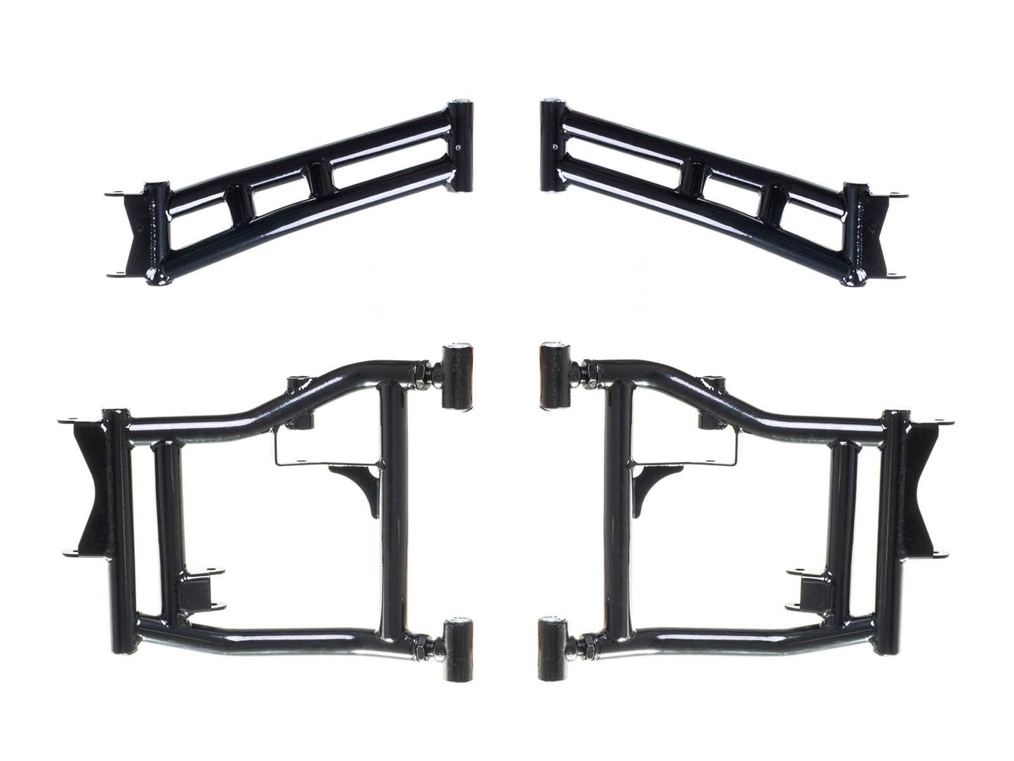 SuperATV Heavy Duty Rear Offset A-Arms for Polaris General 1000 Arched Design Full Camber Adjustability Enhanced Ground Clearance 2016+ Models Black